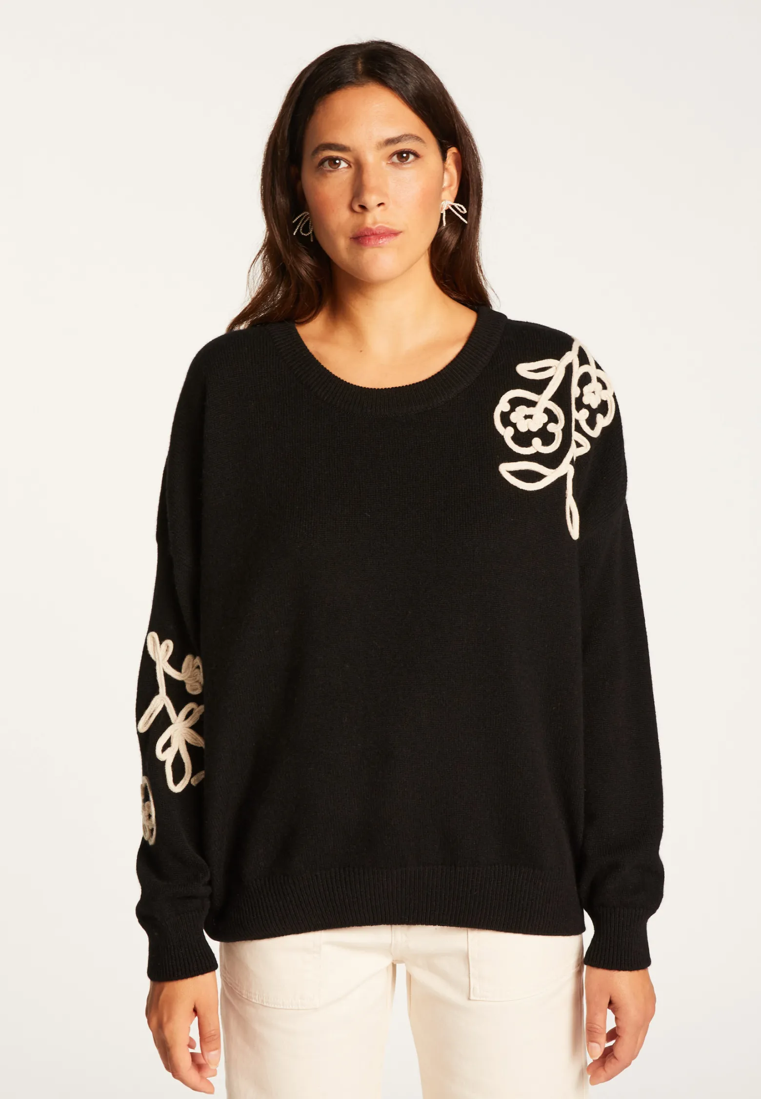 Montagut Embroidery sweater in wool and cashmere - Rachel