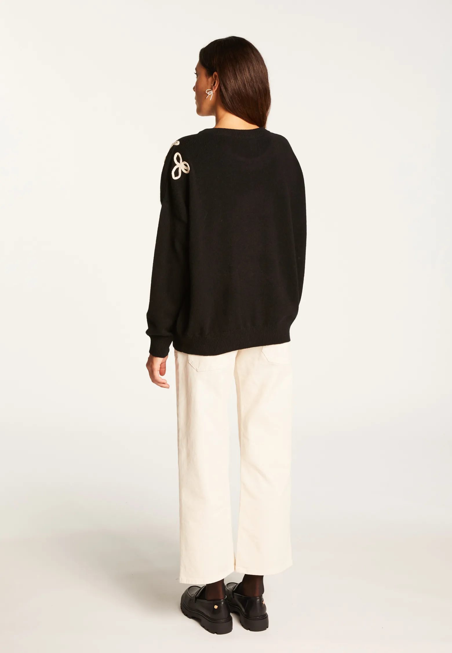 Montagut Embroidery sweater in wool and cashmere - Rachel