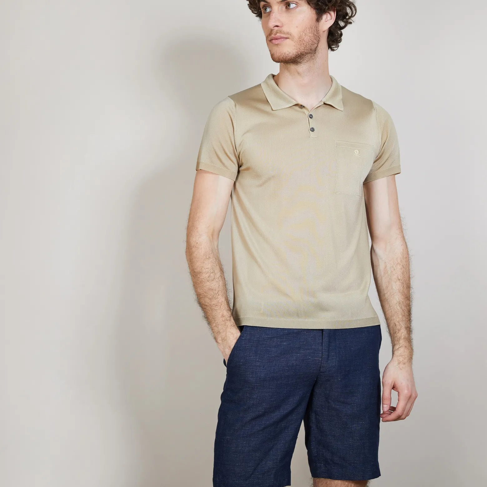 Montagut Fil Lumiere polo front pocket - Blaze