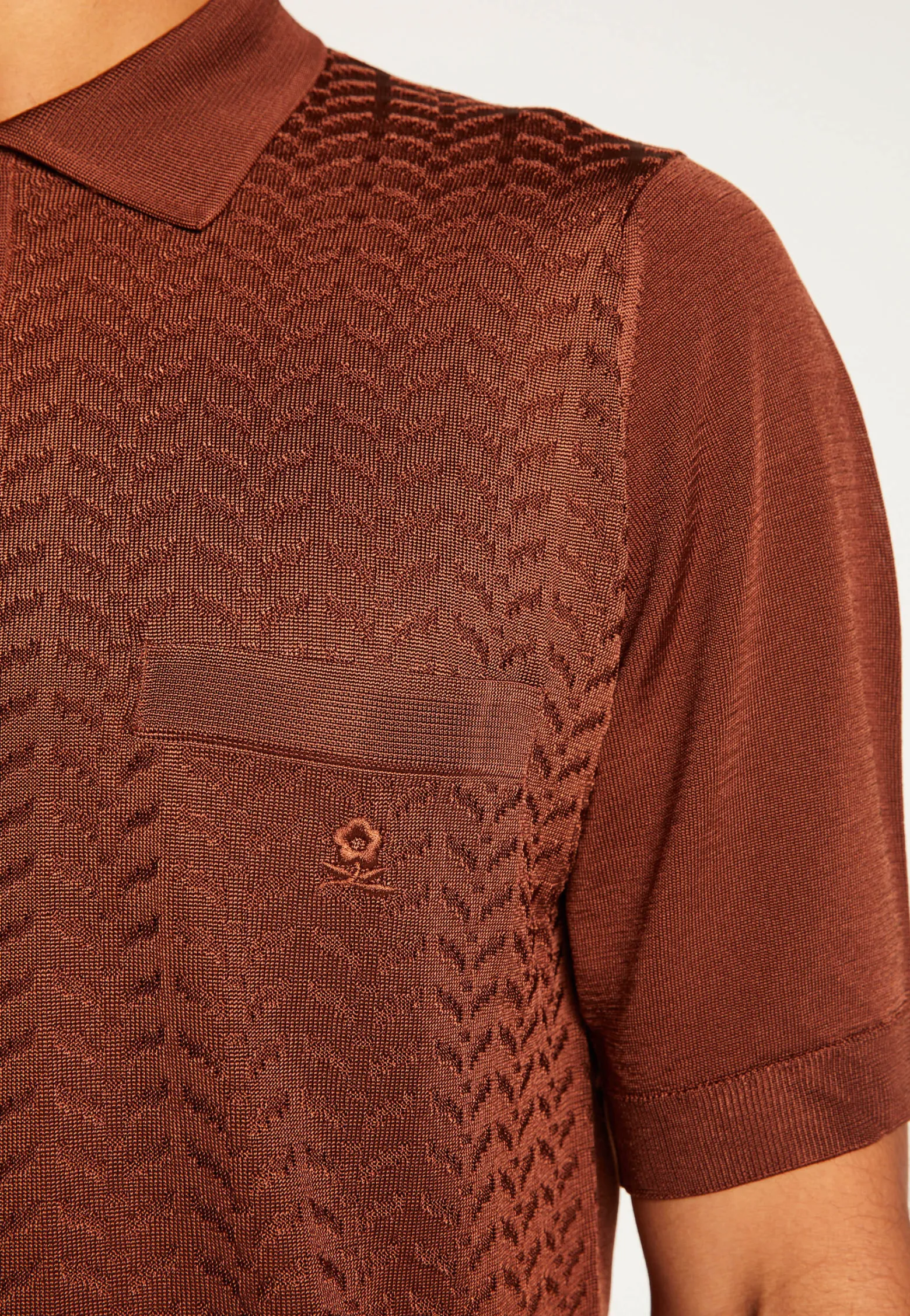 Montagut Fil Lumière patterned polo shirt - Alec