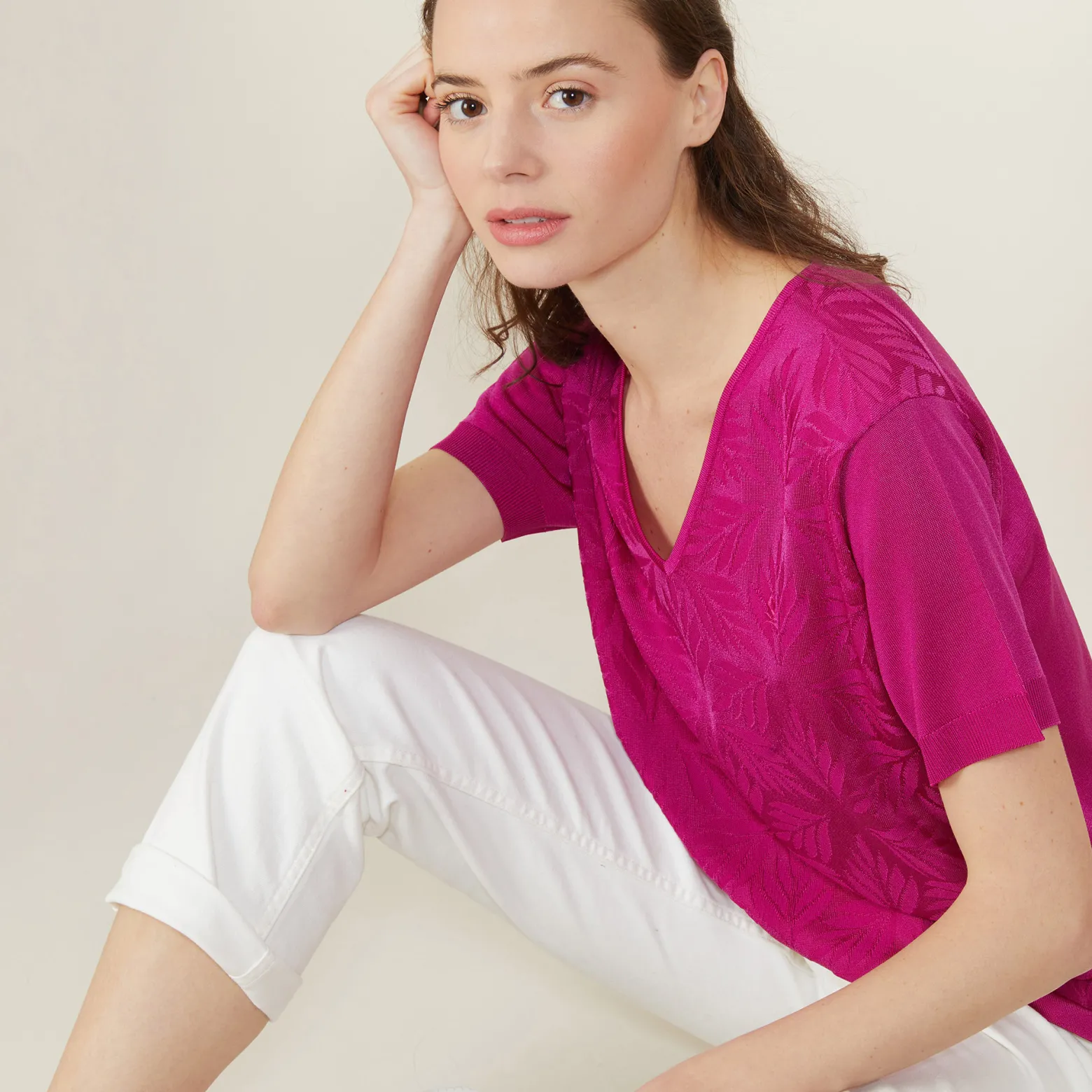 Montagut Fil Lumière V-neck T-shirt - Ammy