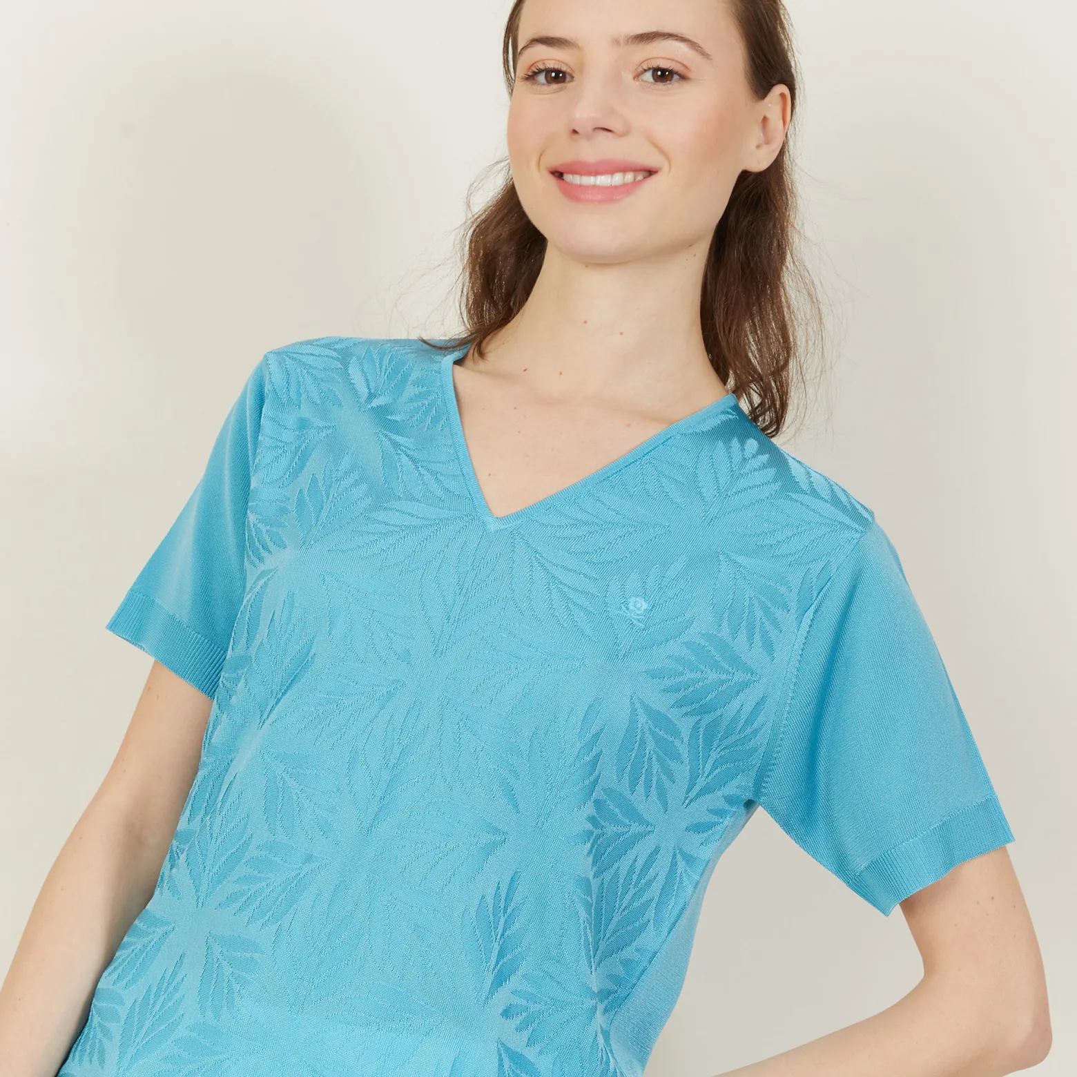 Montagut Fil Lumière V-neck T-shirt - Ammy