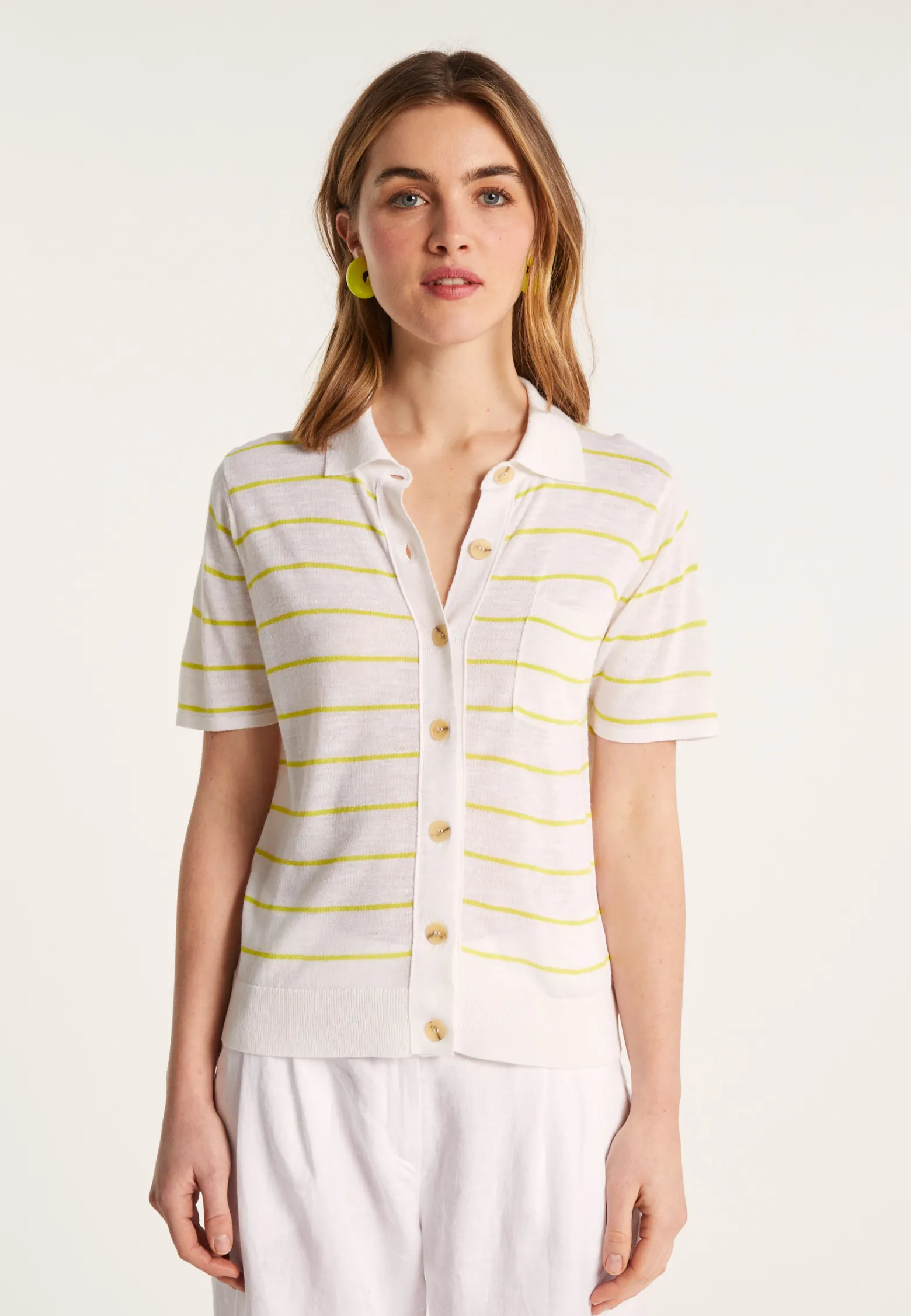 Montagut Flamed linen blouse - Leonie