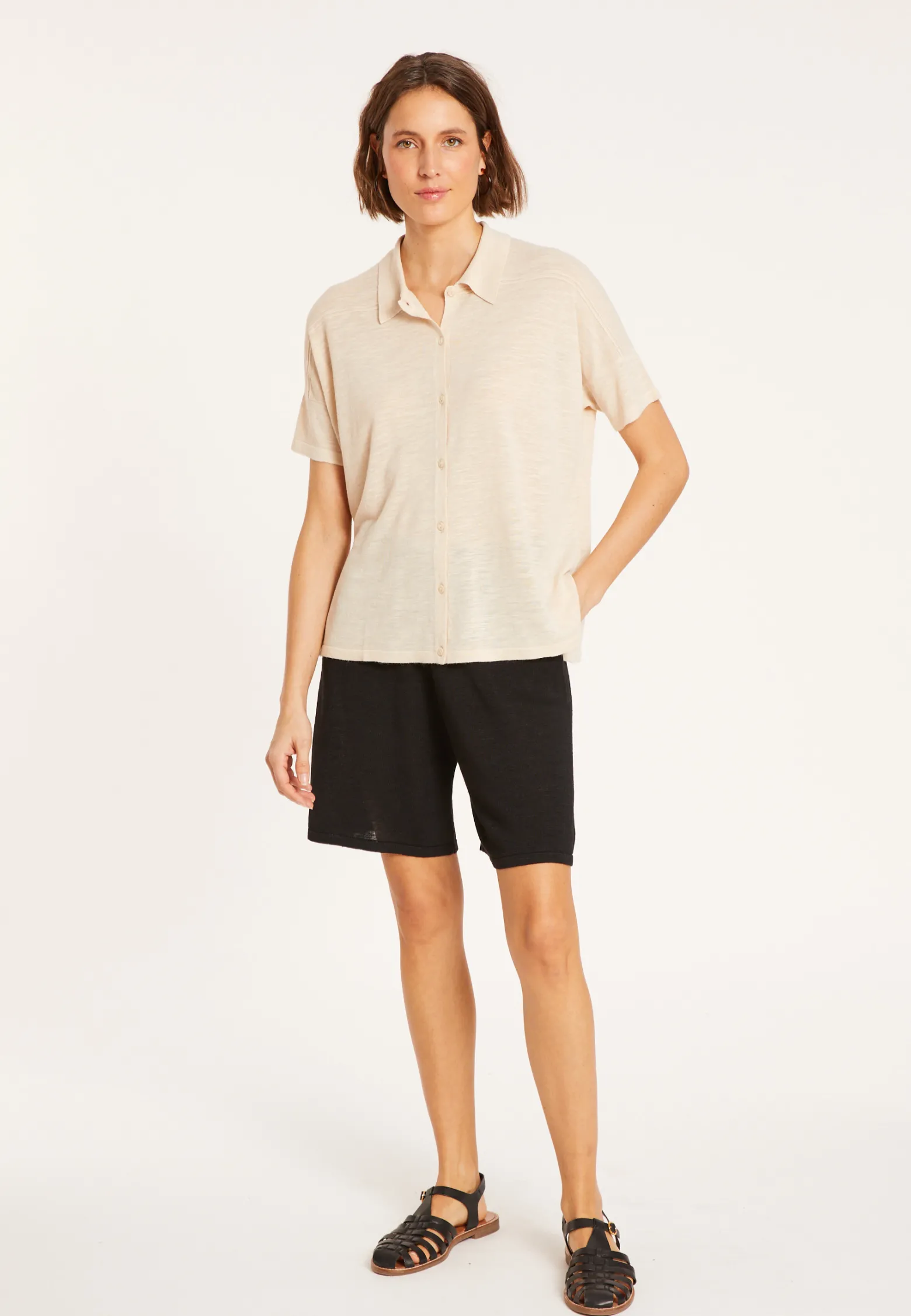 Montagut Flamed linen blouse - Pablito