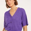 Montagut Flamed linen button-down t-shirt - Maddie