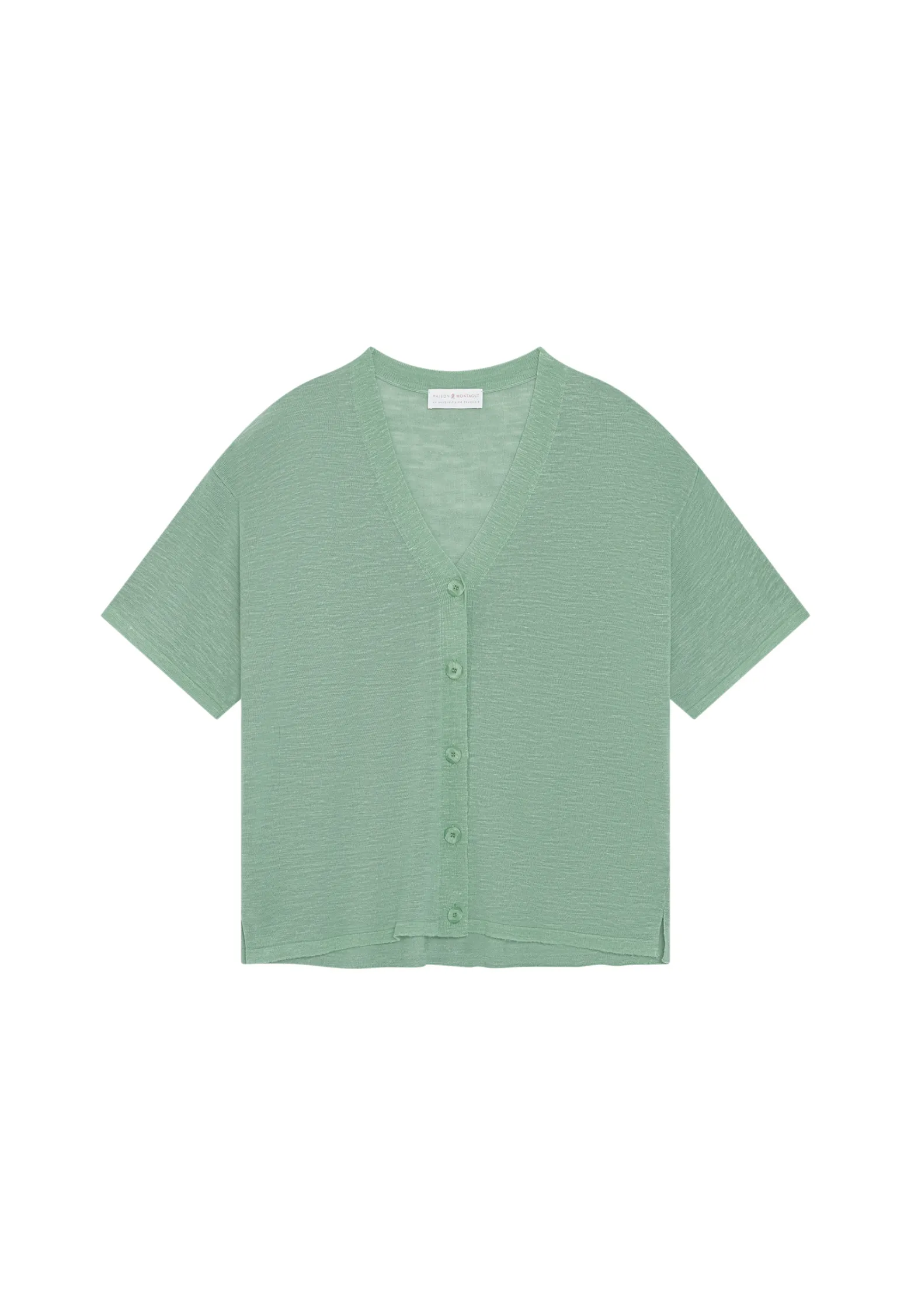 Montagut Flamed linen button-down t-shirt - Maddie