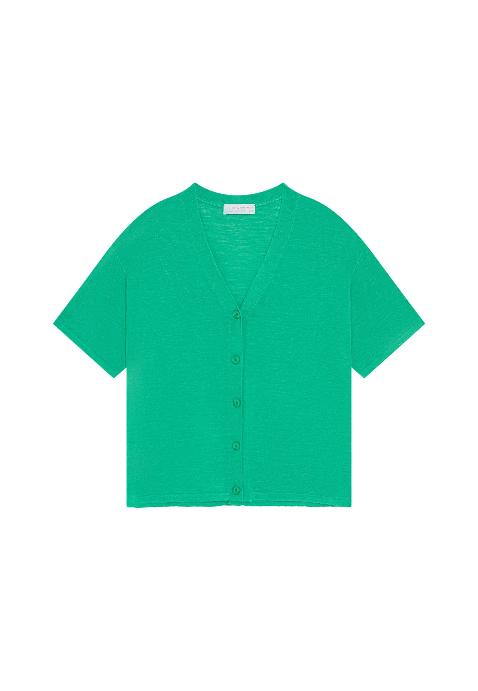 Montagut Flamed linen button-down t-shirt - Maddie