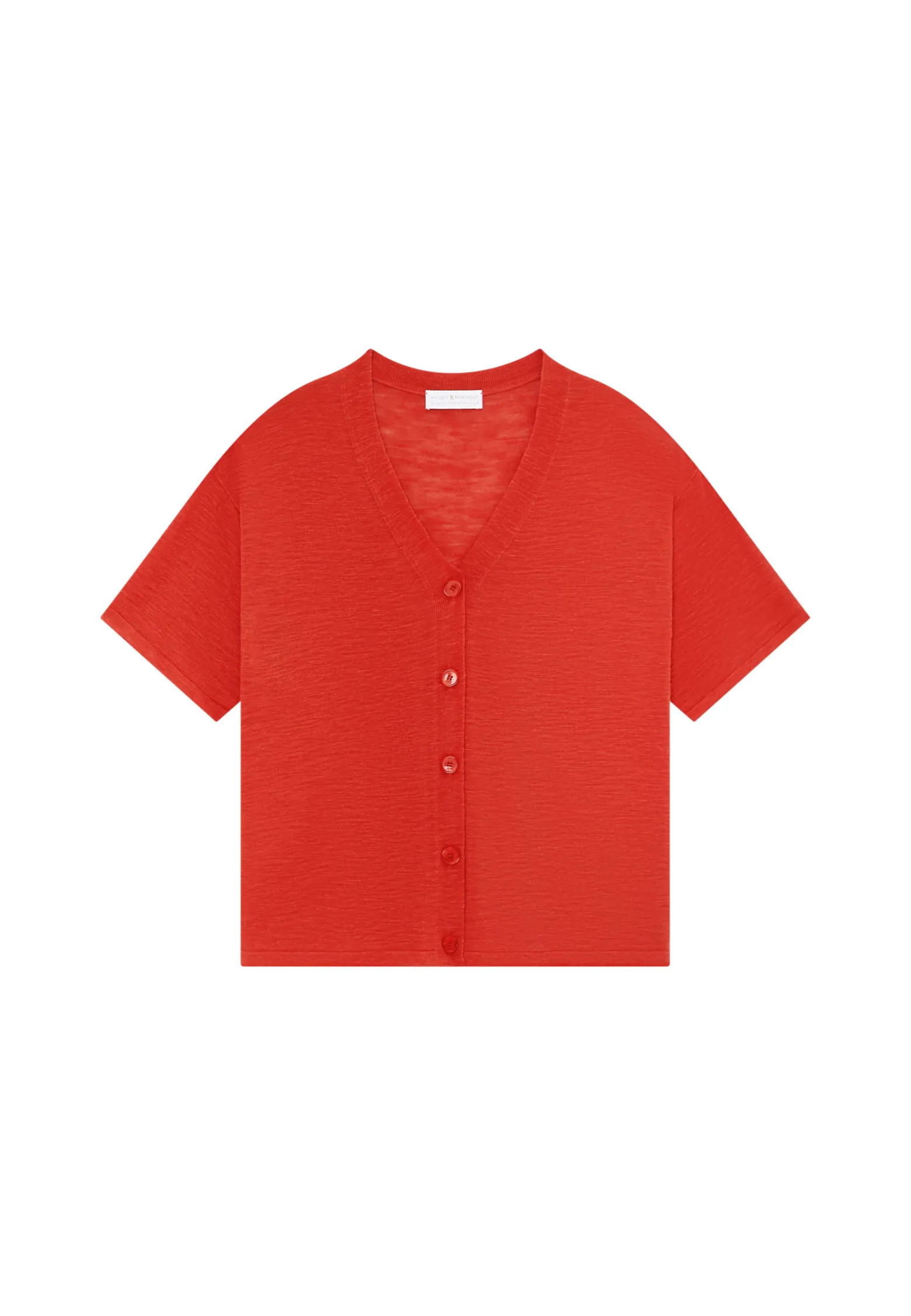 Montagut Flamed linen button-down t-shirt - Maddie