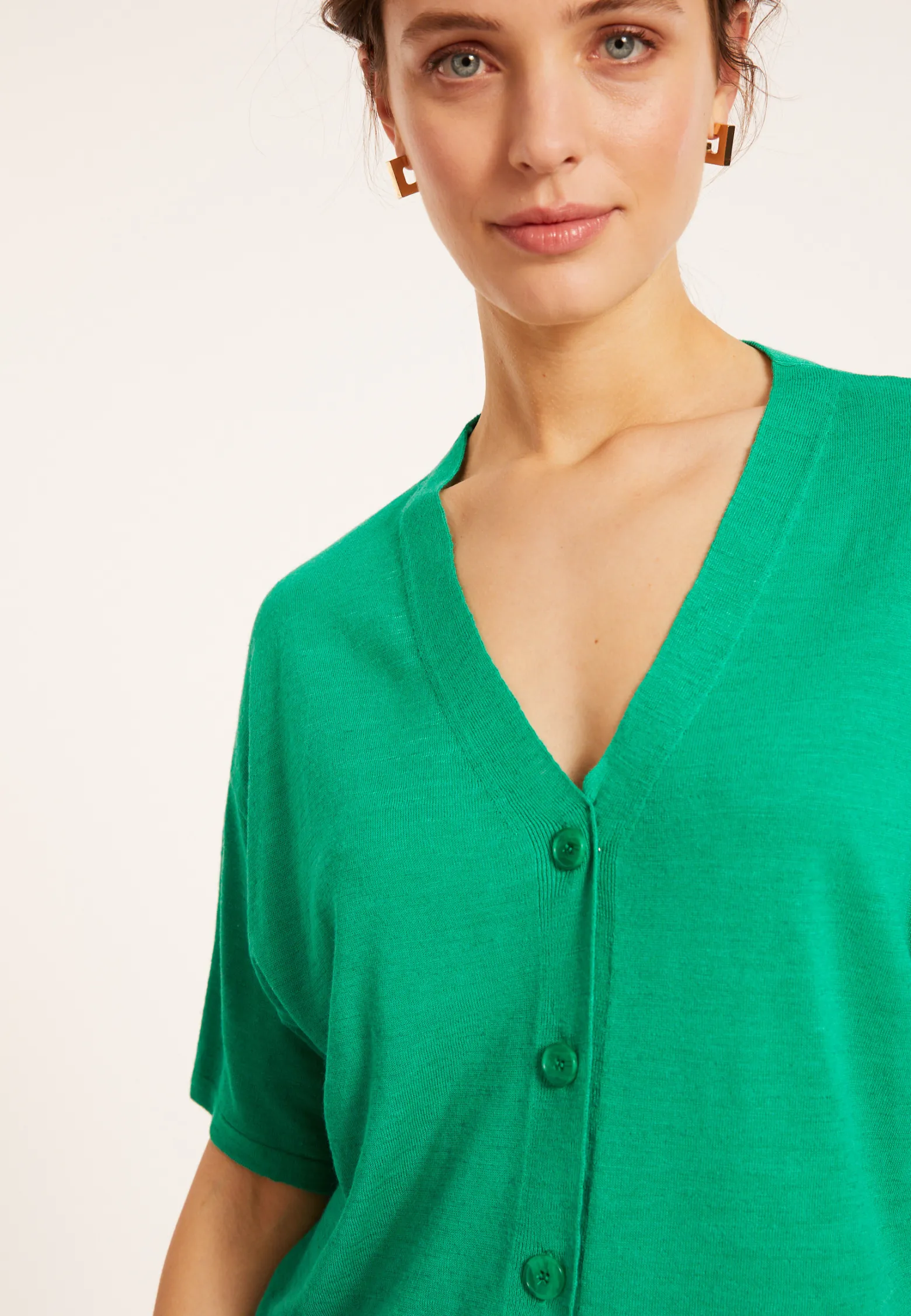 Montagut Flamed linen button-down t-shirt - Maddie