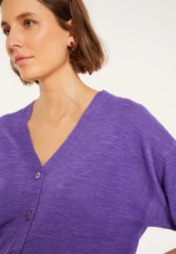 Montagut Flamed linen button-down t-shirt - Maddie
