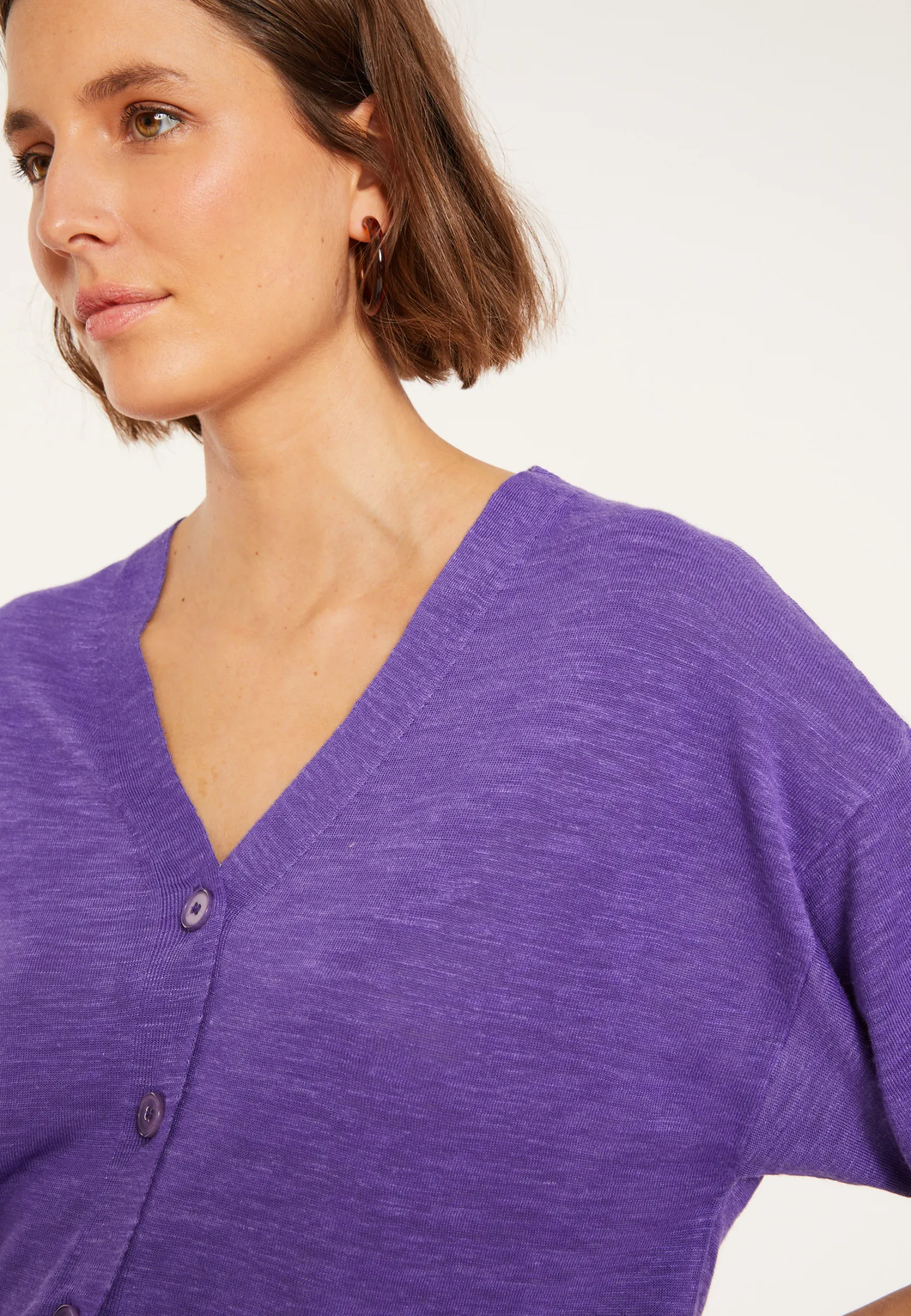Montagut Flamed linen button-down t-shirt - Maddie