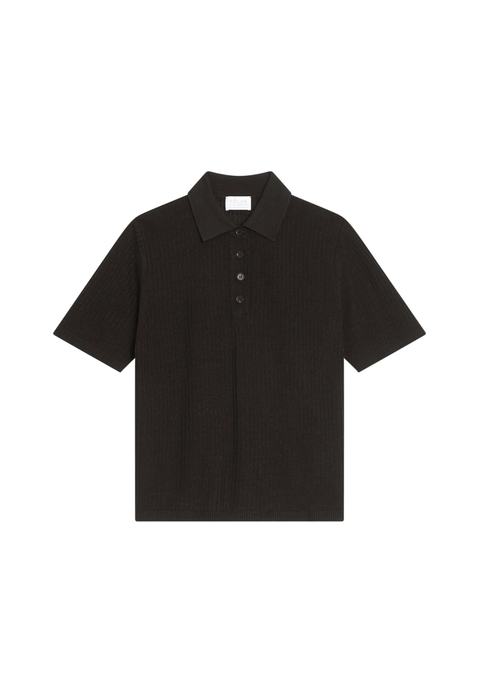 Montagut Flamed linen ribbed polo shirt - Petunia