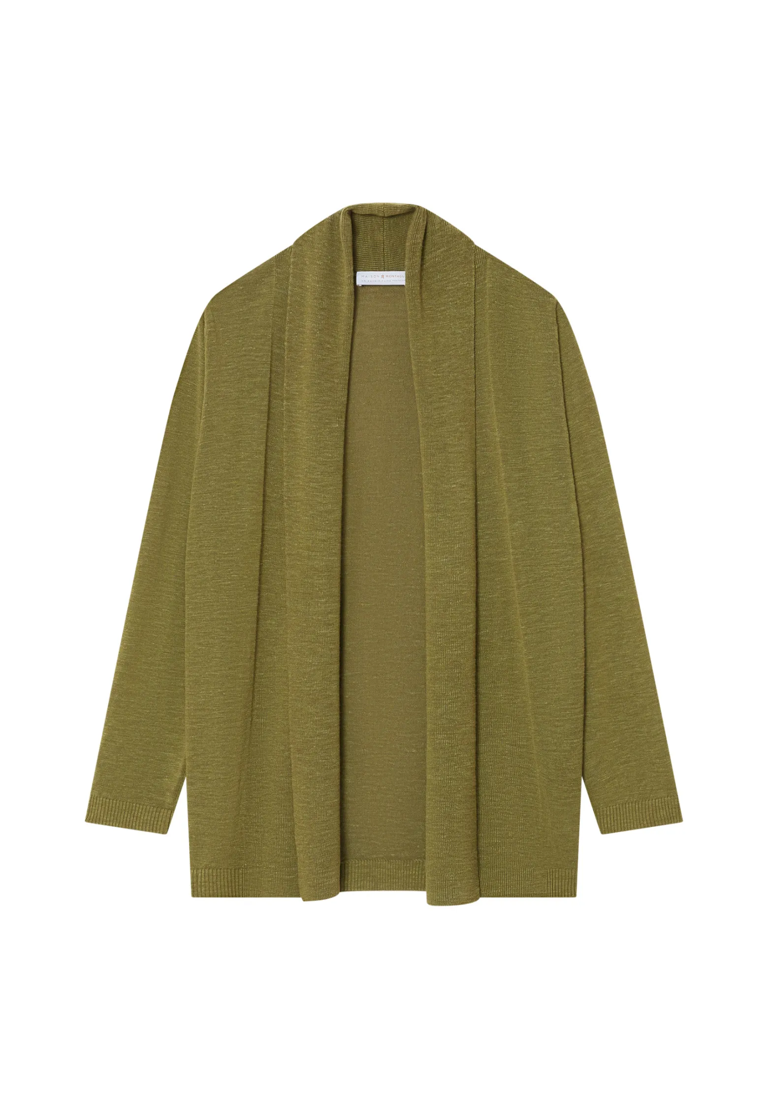 Montagut Flamed linen shawl collar cardigan - Maelle