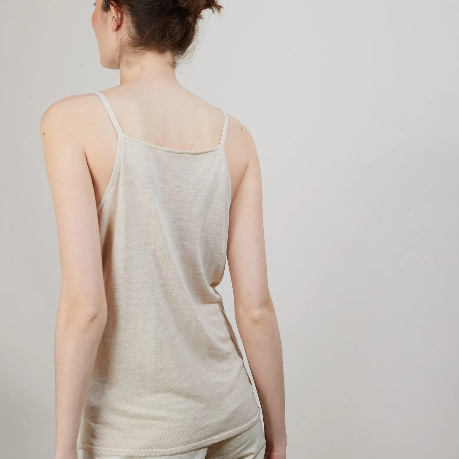 Montagut Flamed linen tank top - Bajah