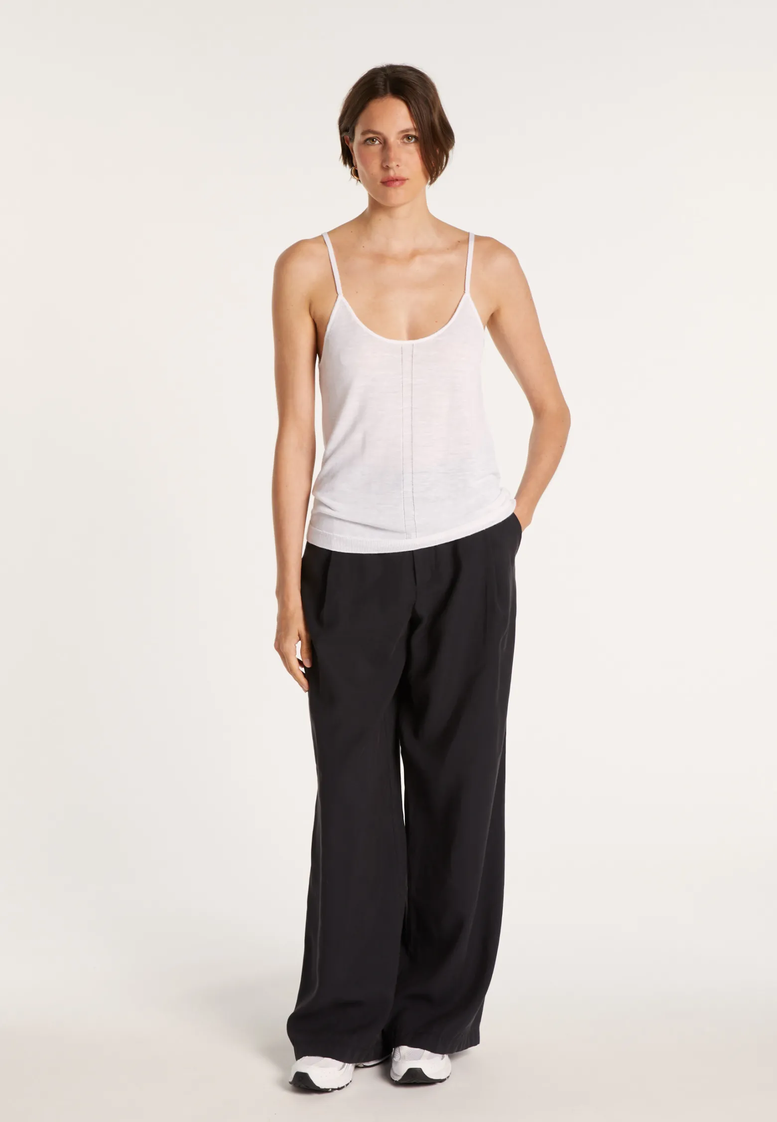 Montagut Flamed linen tank top - Mijas