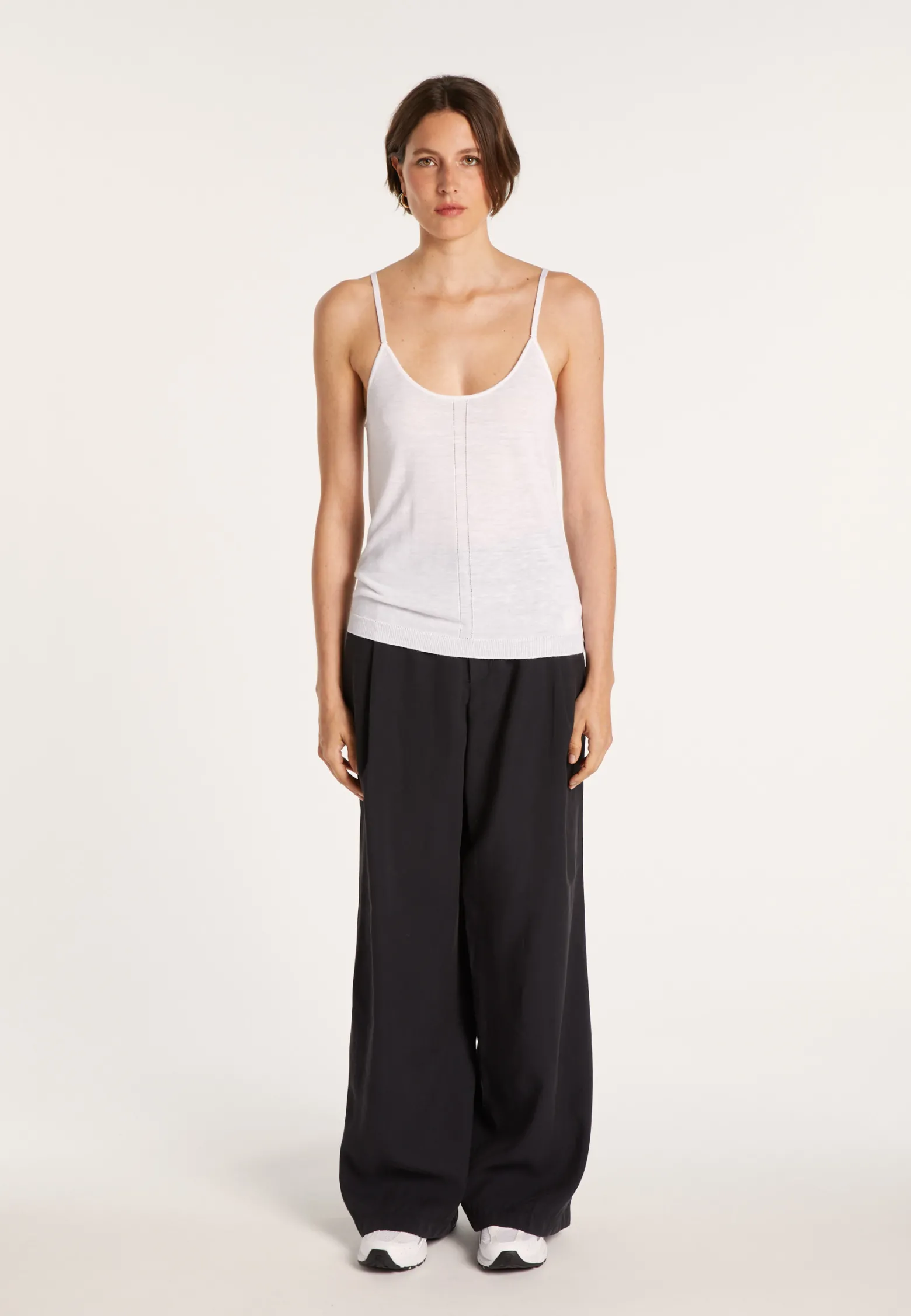 Montagut Flamed linen tank top - Mijas