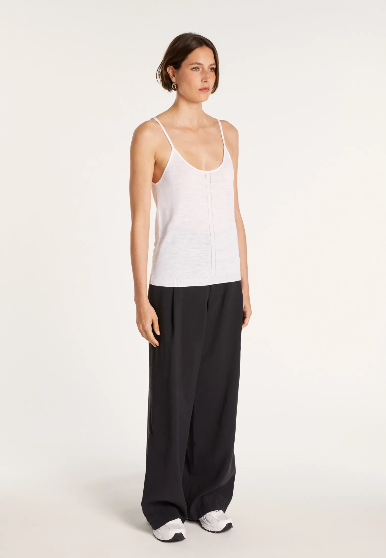 Montagut Flamed linen tank top - Mijas