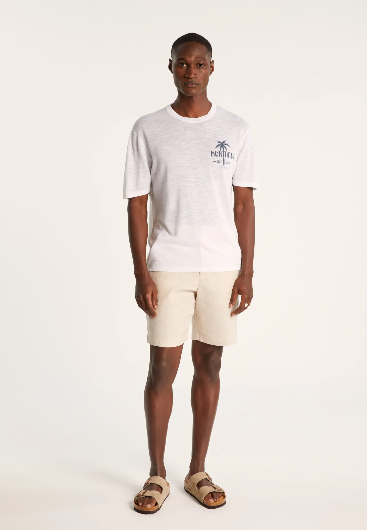 Montagut Flamed linen T-shirt - Isao