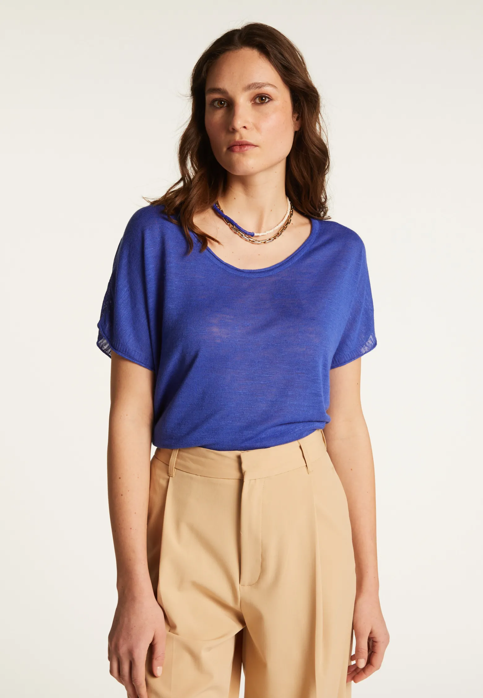 Montagut Flamed linen T-shirt - Lola