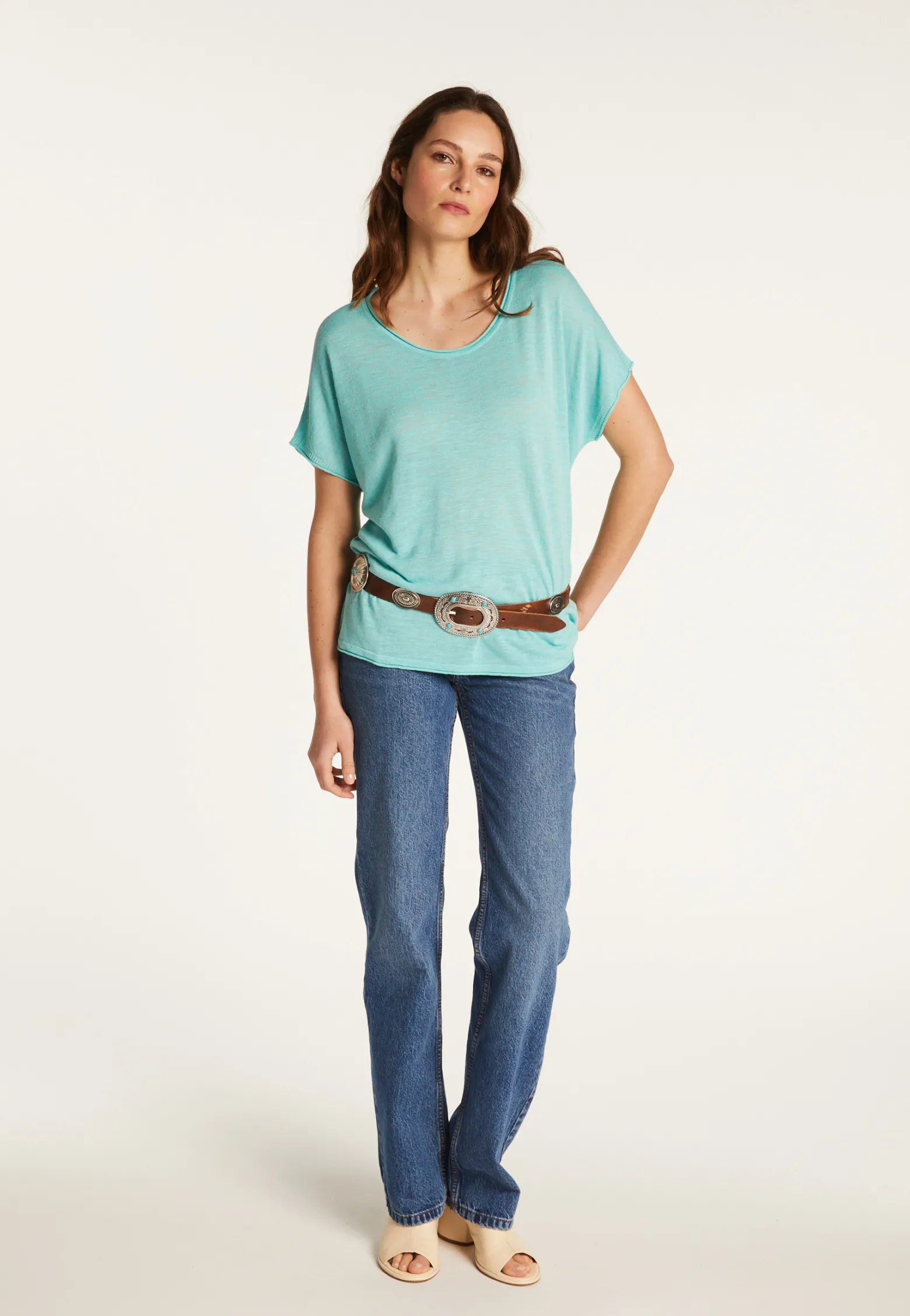 Montagut Flamed linen T-shirt - Lola