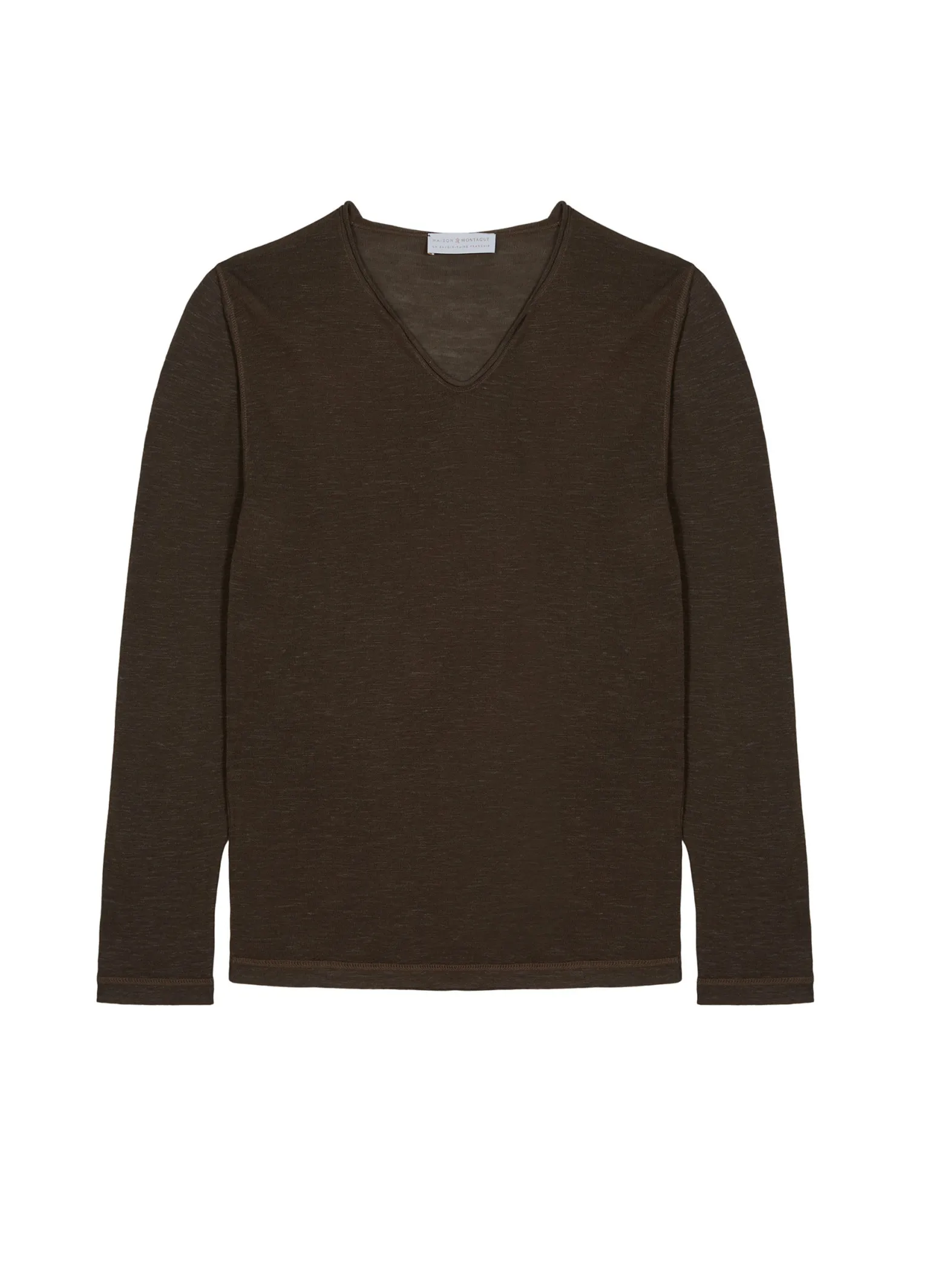 Montagut Flamed linen tunisian collar t-shirt - Blayne