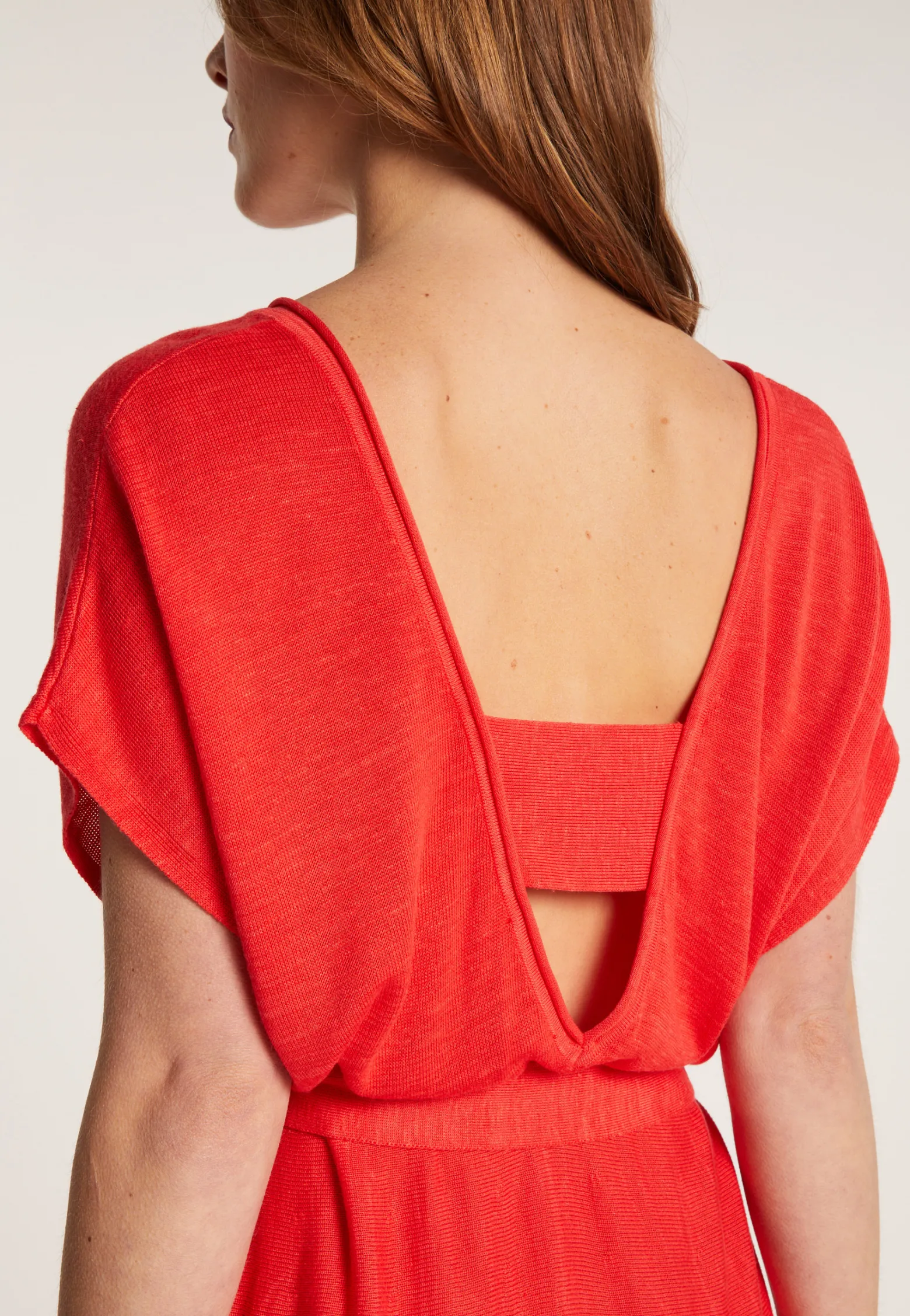 Montagut Flowing dress in slub linen - Layla