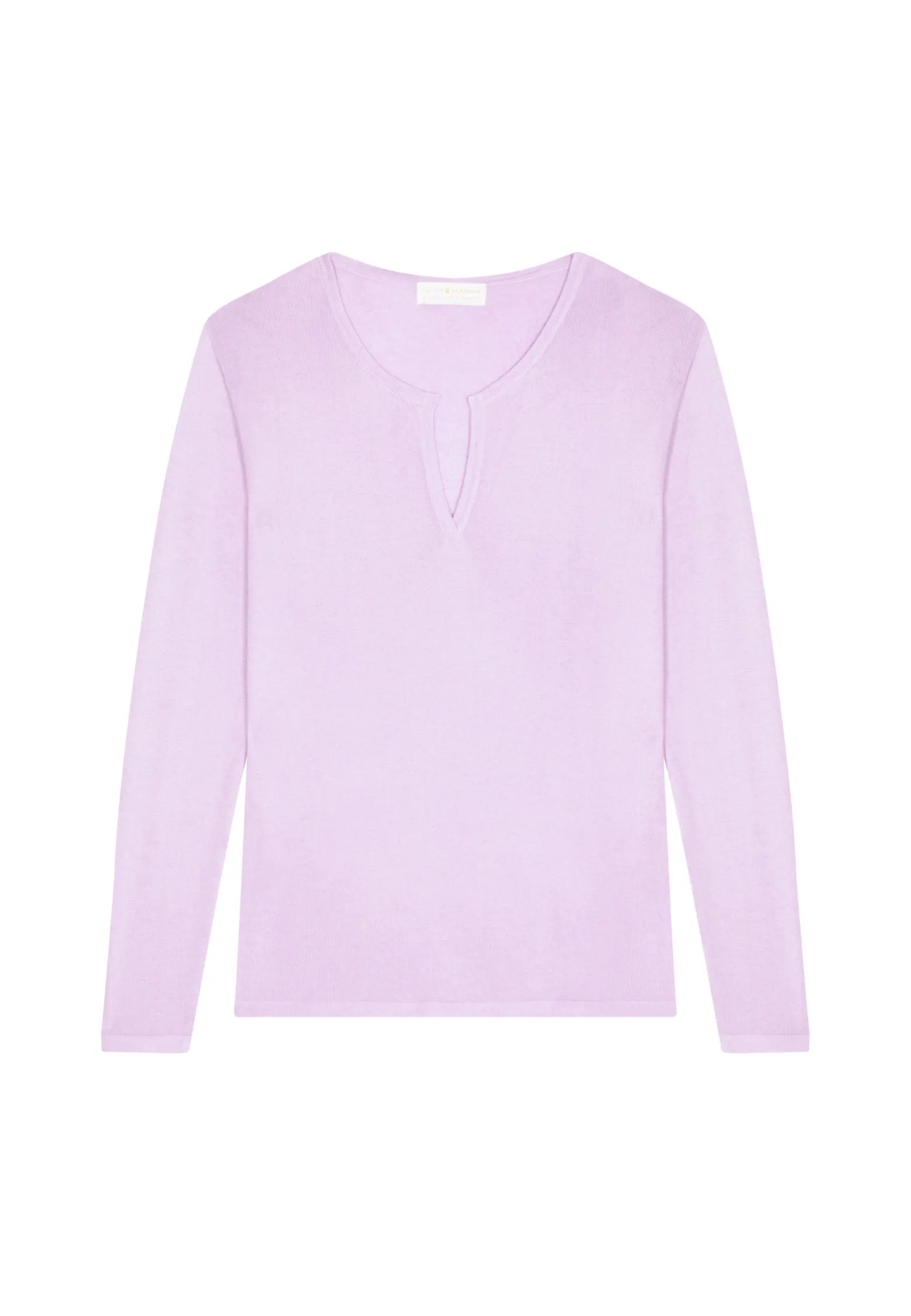 Montagut Gentleman's collar T-shirt in bamboo cashmere fiber - Aesha
