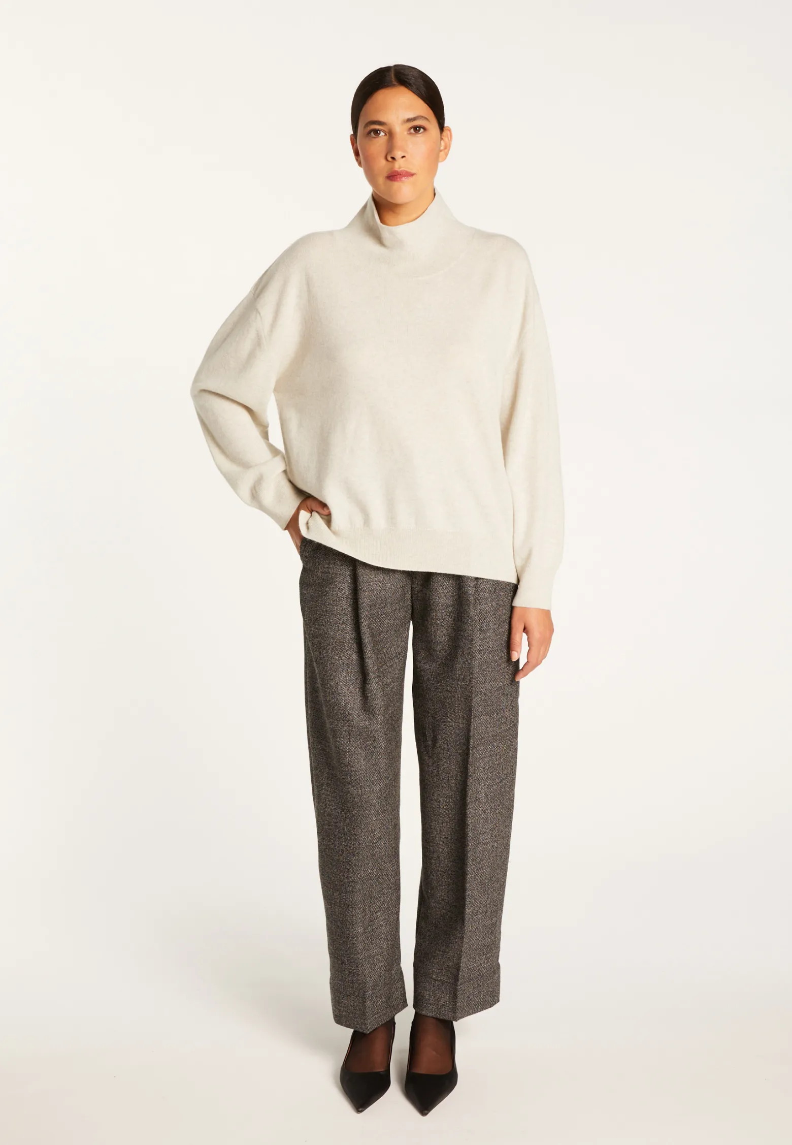 Montagut High neck cashmere sweater - Athena