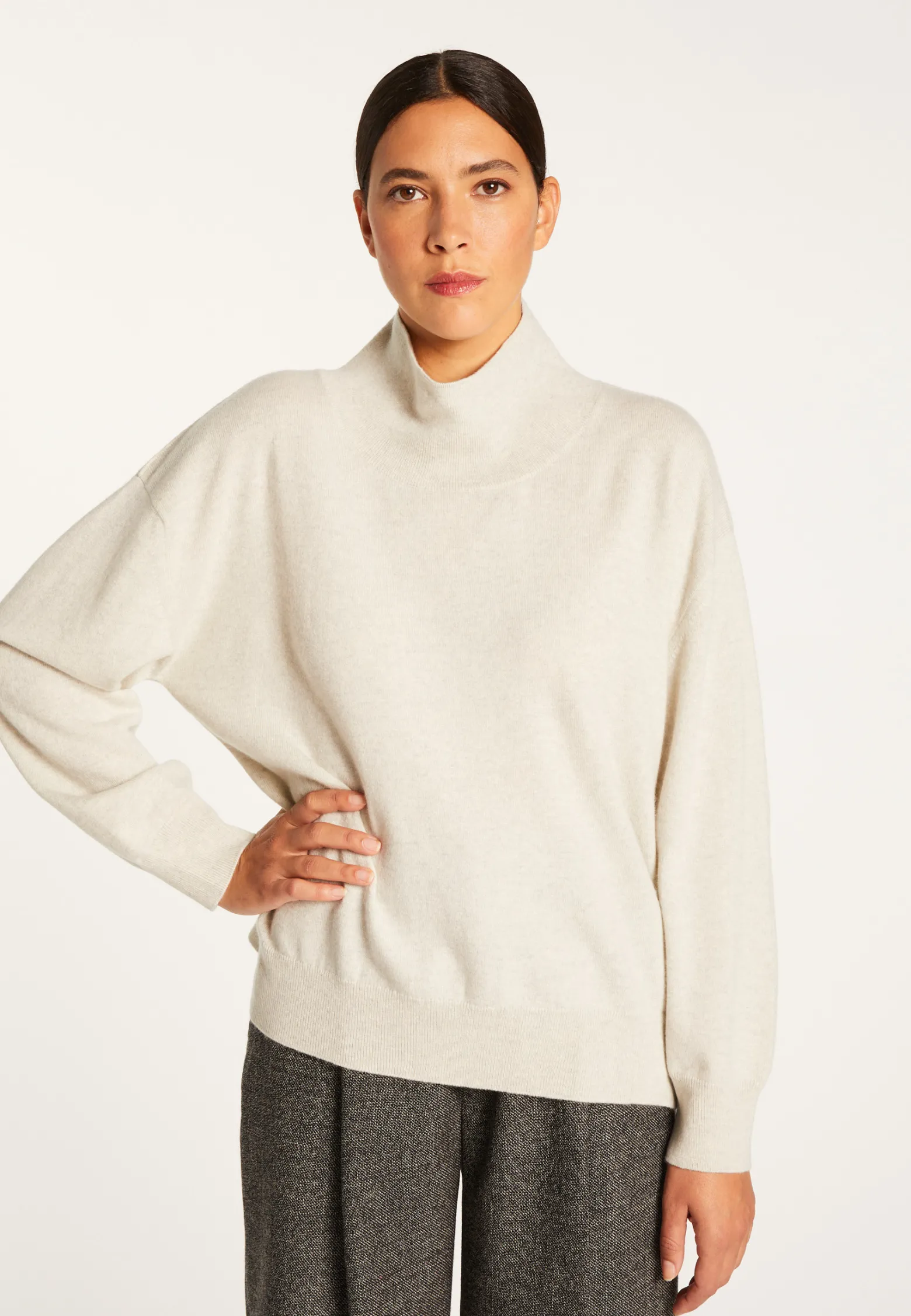 Montagut High neck cashmere sweater - Athena