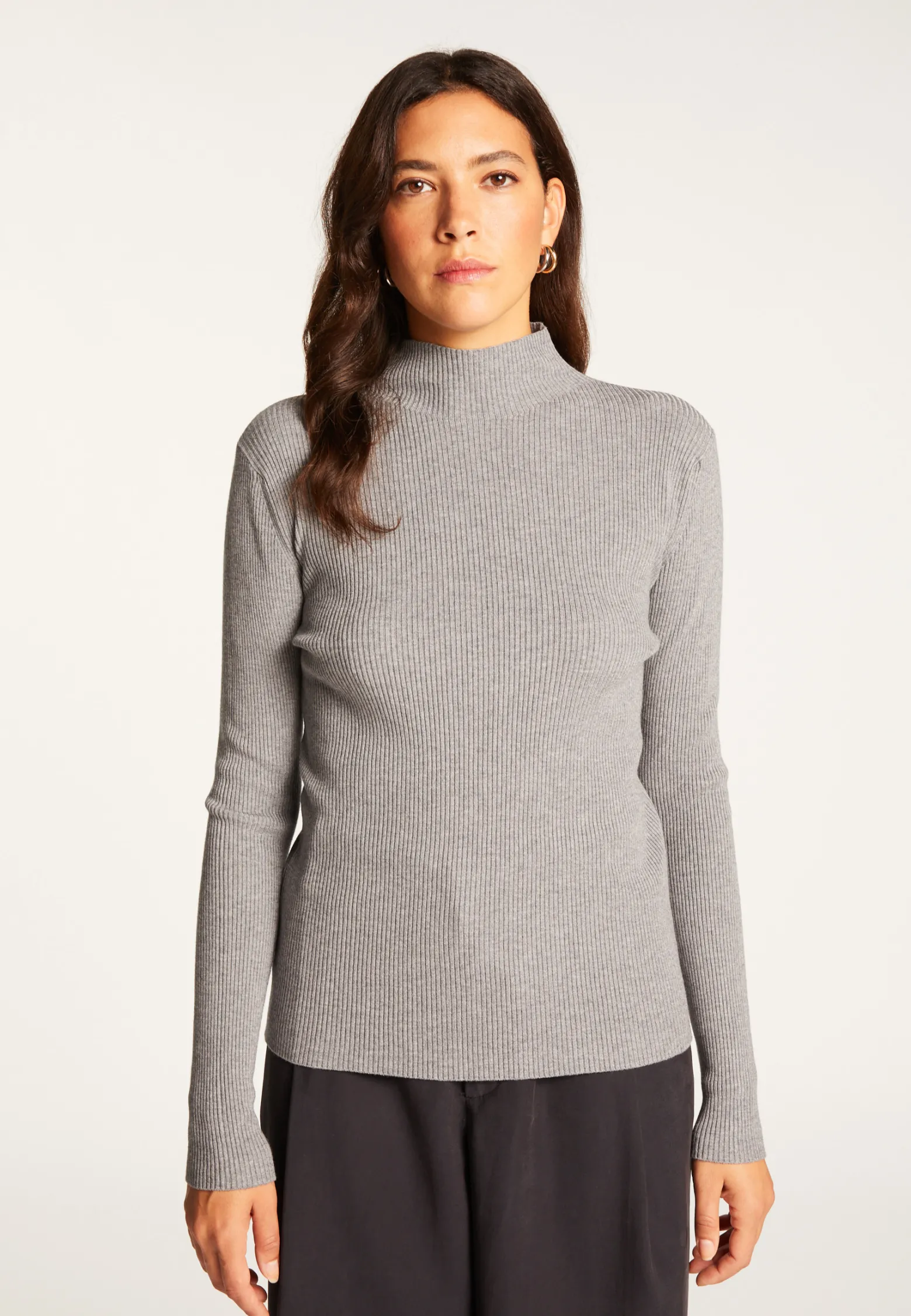 Montagut High neck sweater in wool blend - Reagan