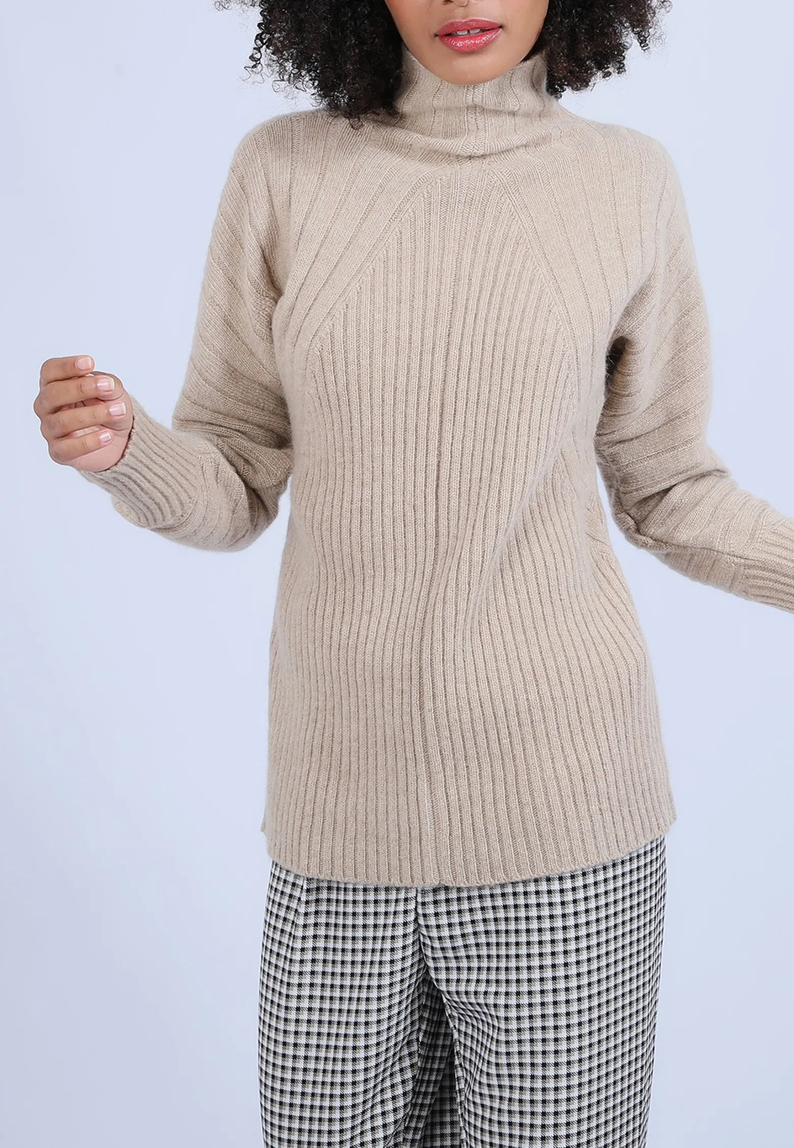 Montagut High neck sweater in wool and alpaca - Sylia