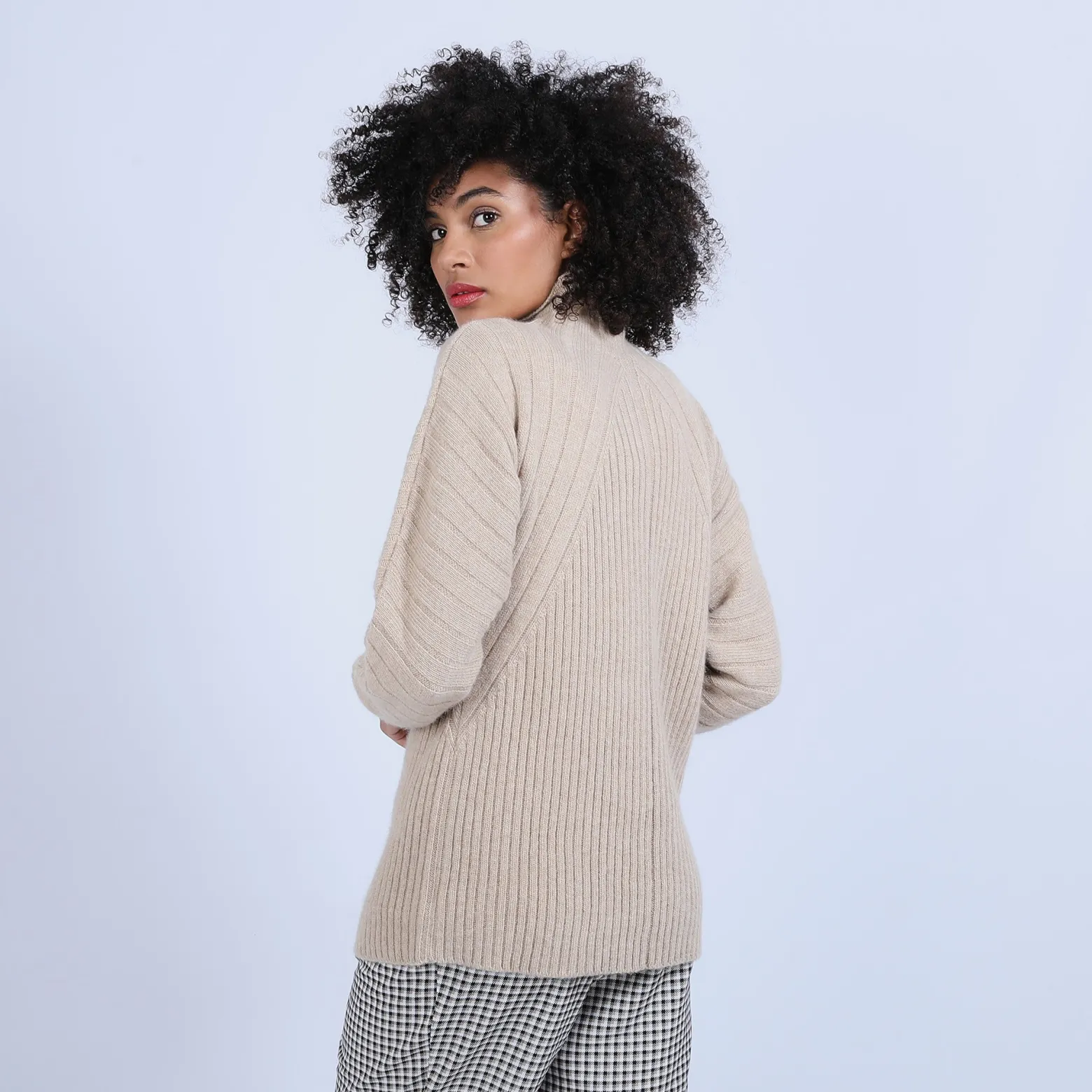 Montagut High neck sweater in wool and alpaca - Sylia