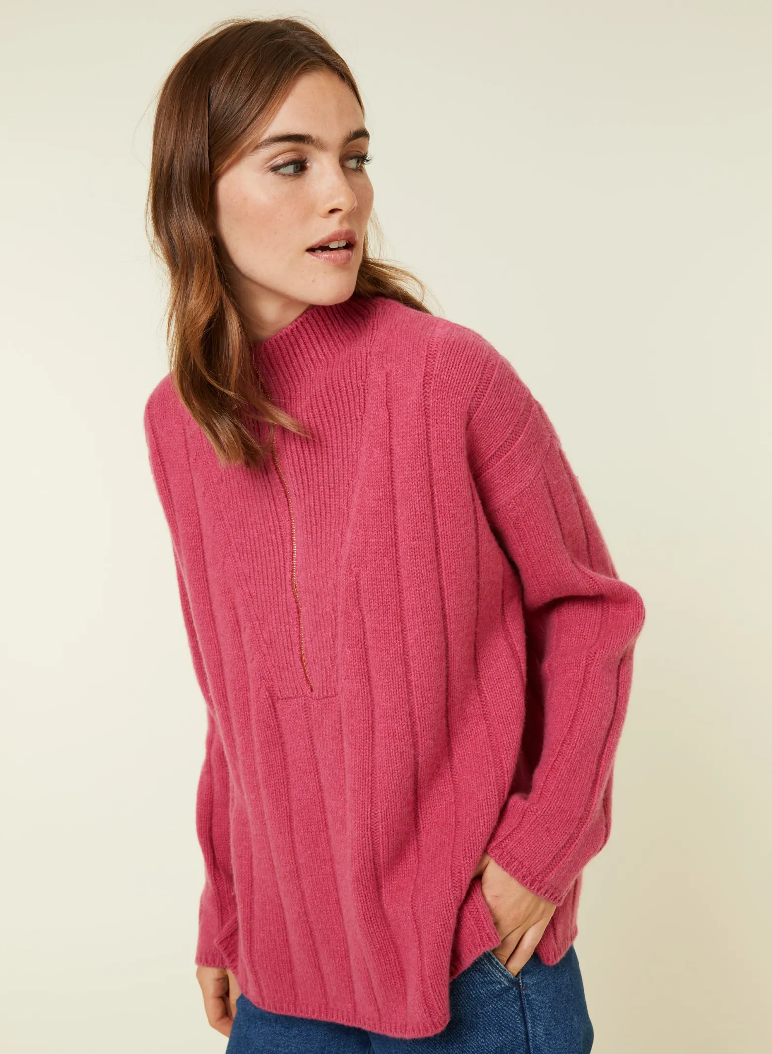 Montagut High-neck zipped cashmere blend sweater - Lodric