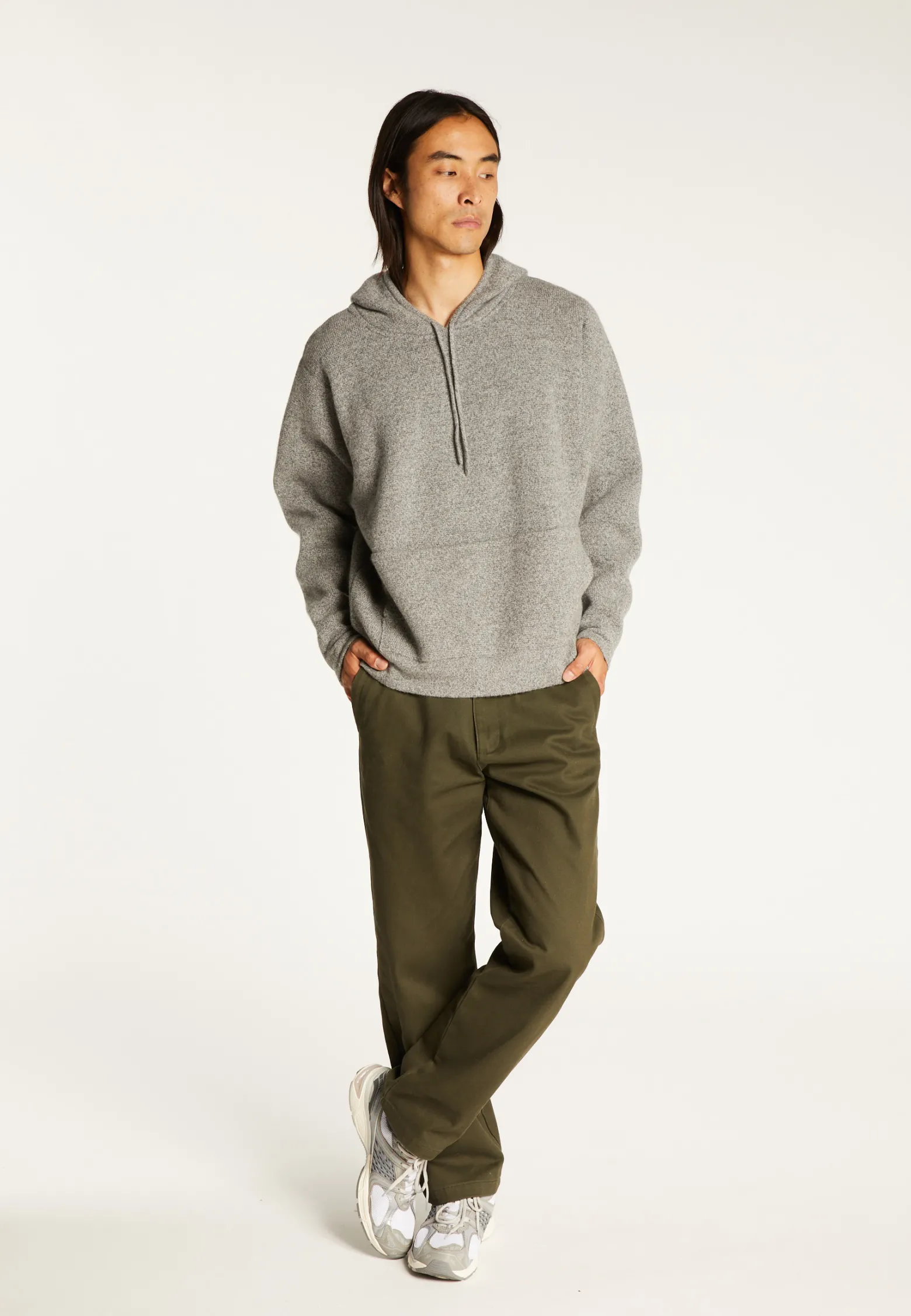 Montagut Hooded hoodie with pockets in wool and cashmere - Fabio
