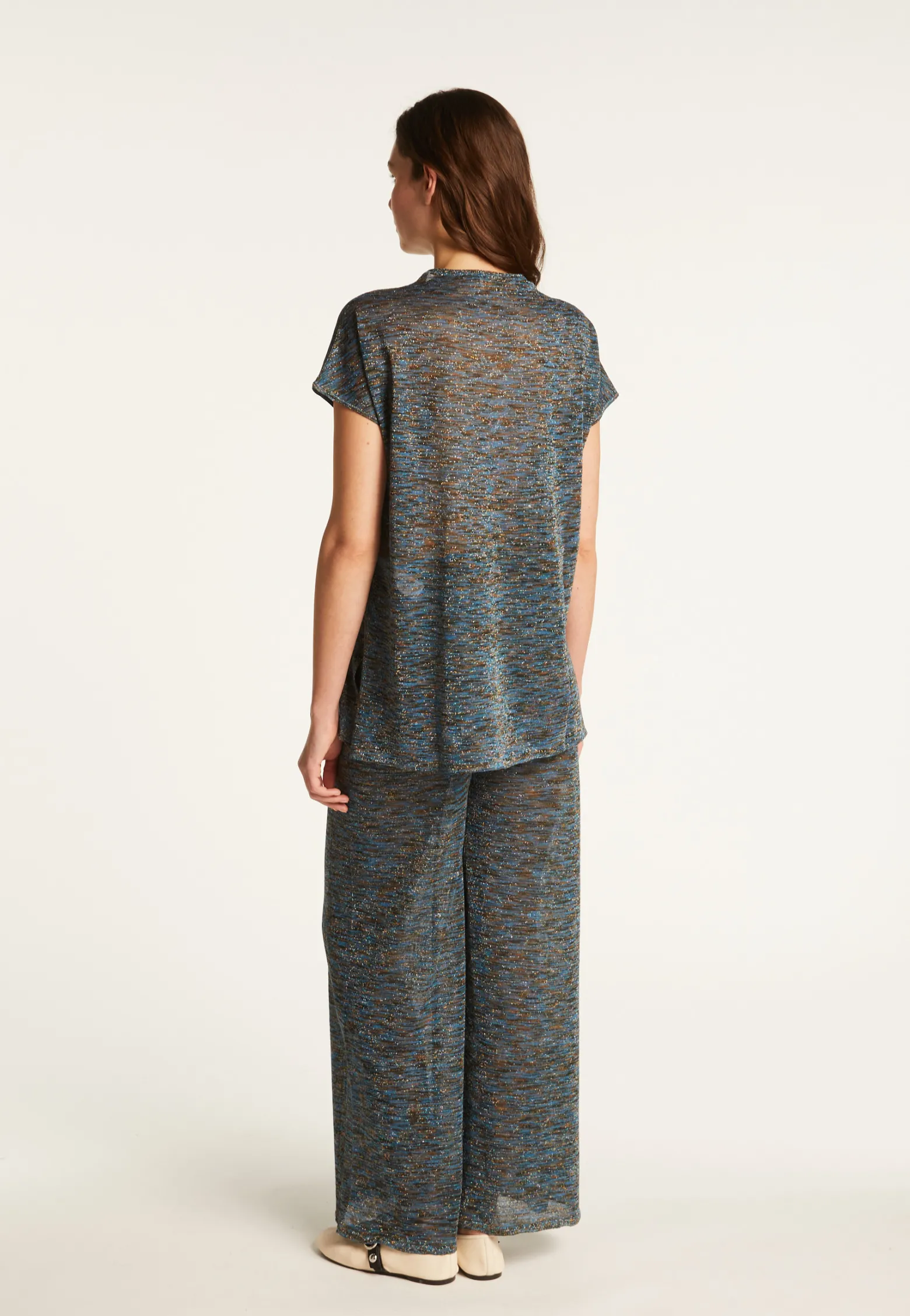 Montagut Iridescent V-neck T-shirt - Dolores