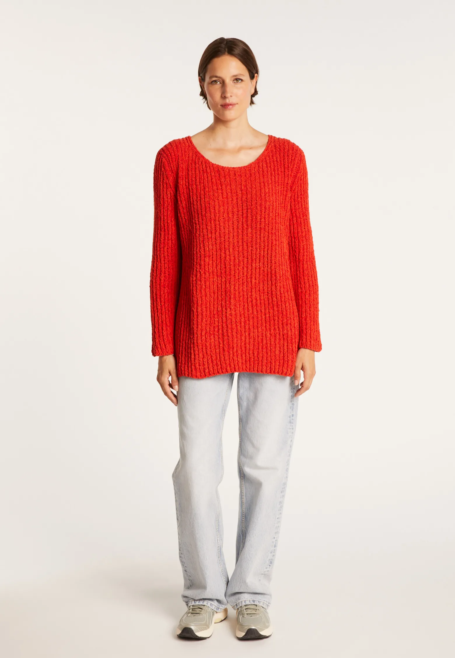 Montagut Jumper with slits in silk and wool velour - Bonnou