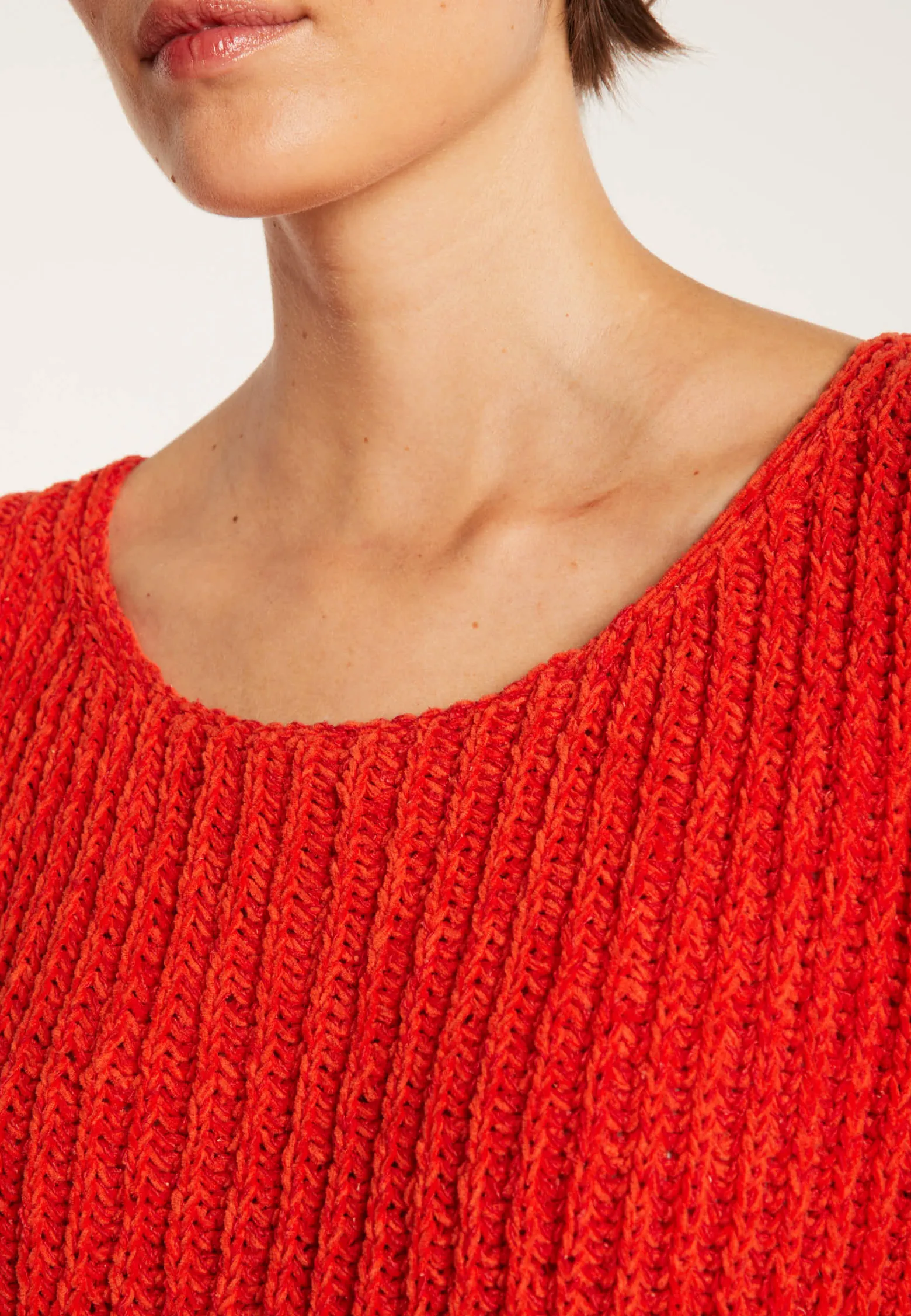 Montagut Jumper with slits in silk and wool velour - Bonnou