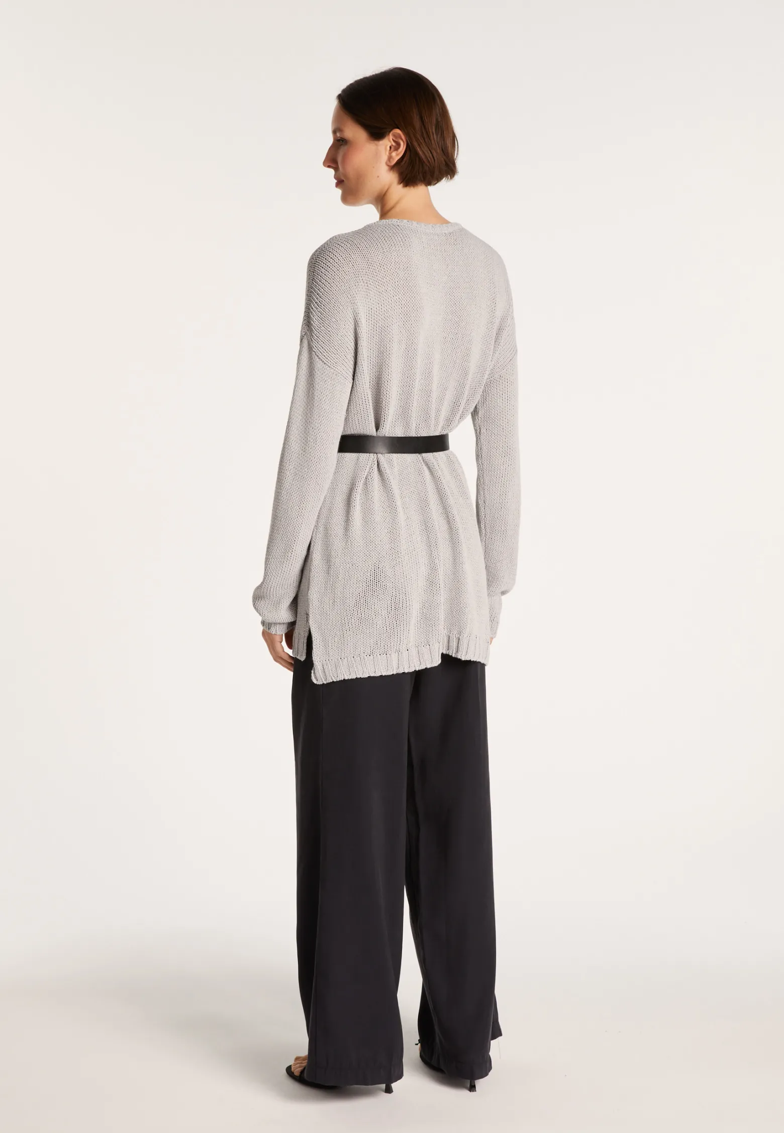 Montagut Large chunky knit v-neck sweater - Balata