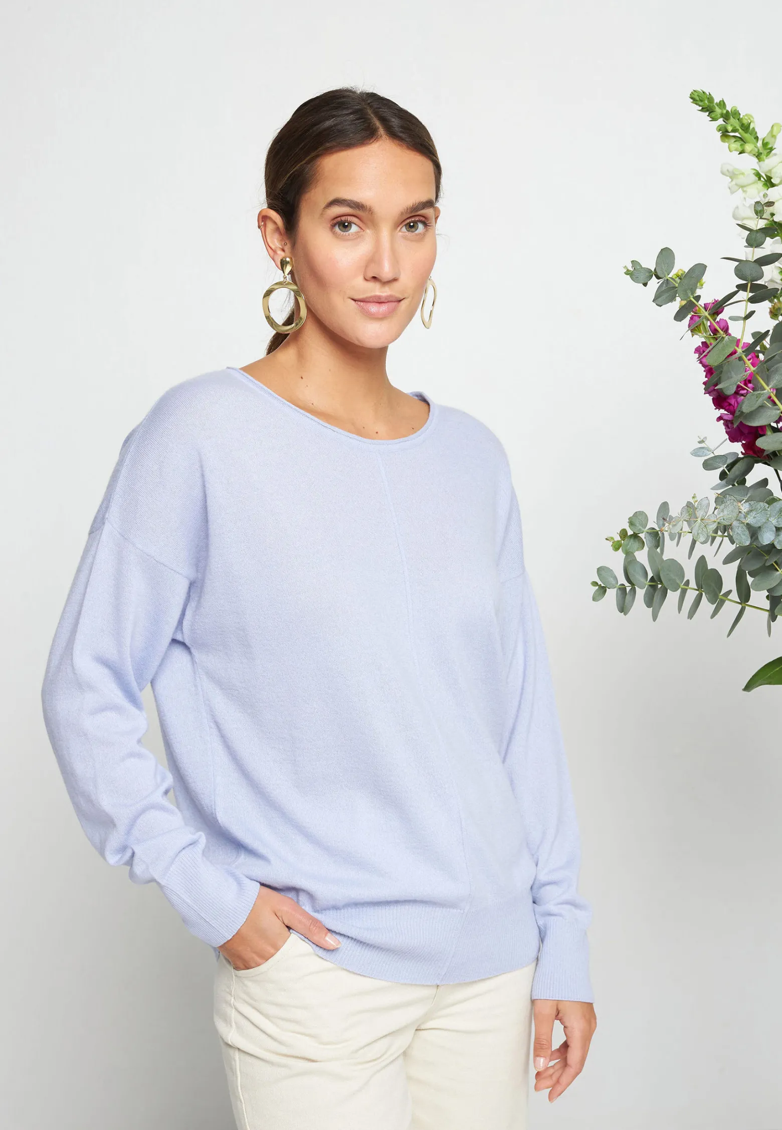Montagut Light cashmere round neck sweater - Soraya