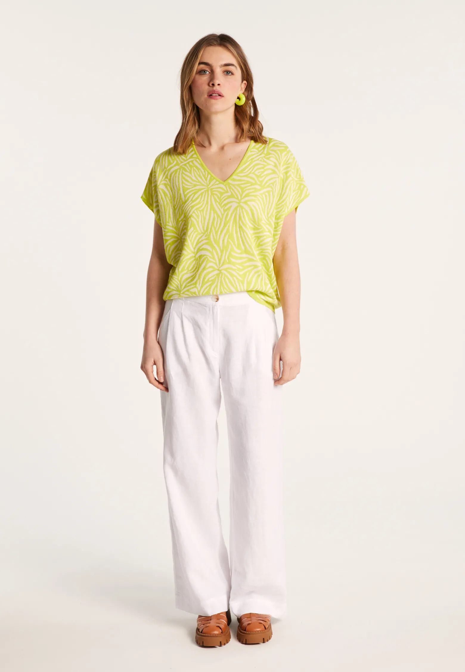 Montagut Light slub linen t-shirt - Leona