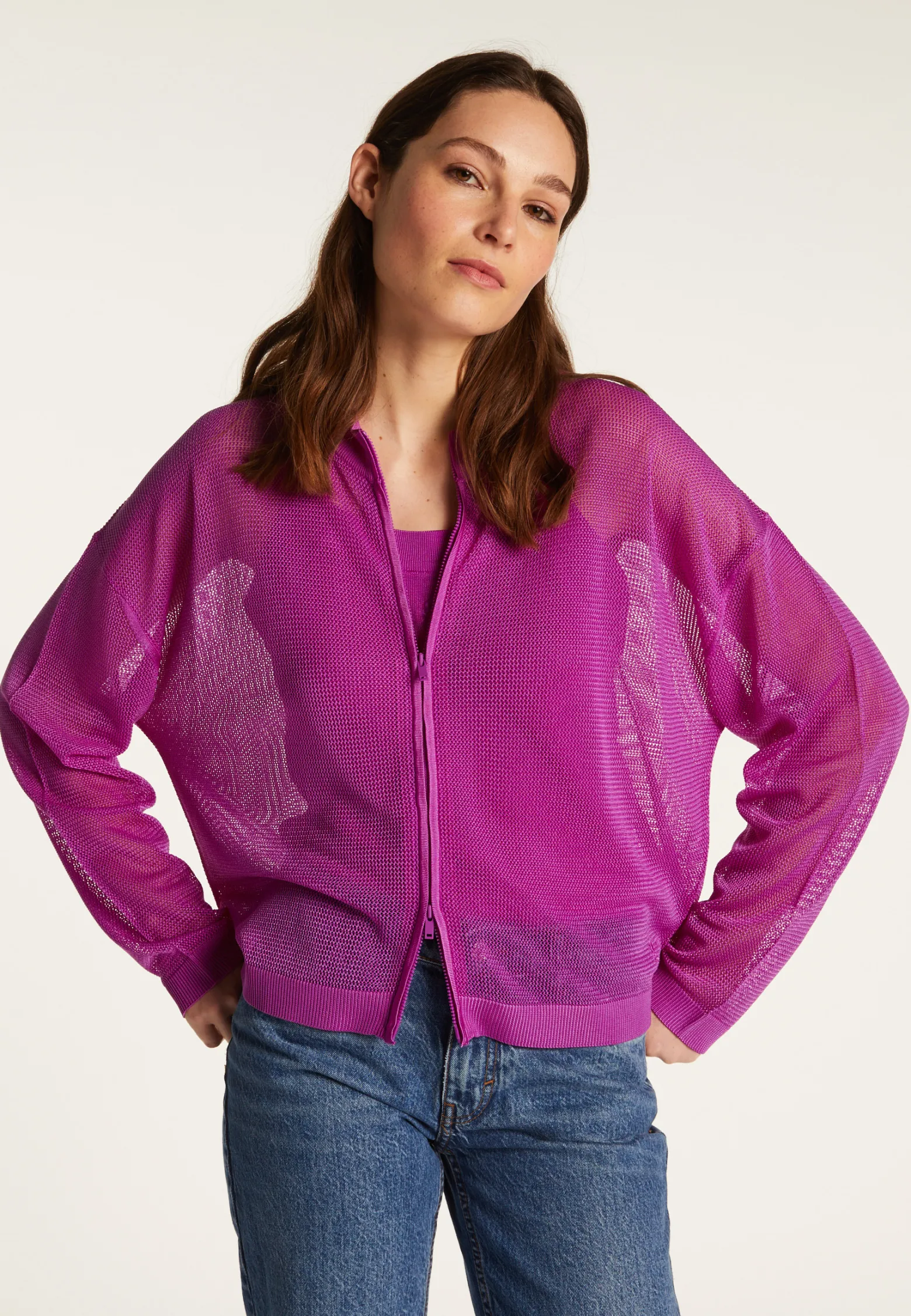 Montagut Light thread zipped sweater - Denyze