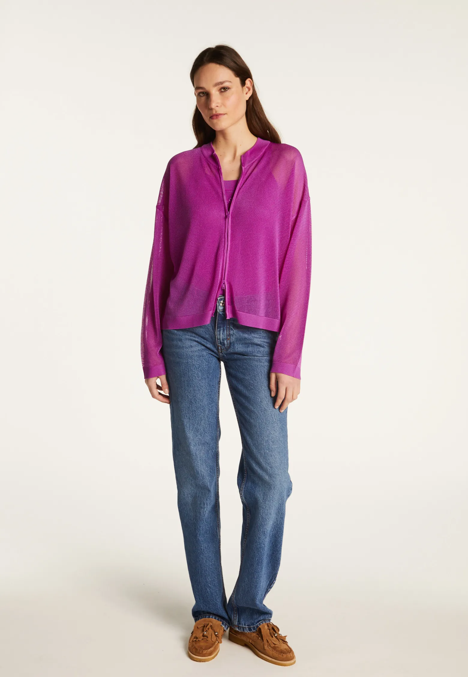 Montagut Light thread zipped sweater - Denyze
