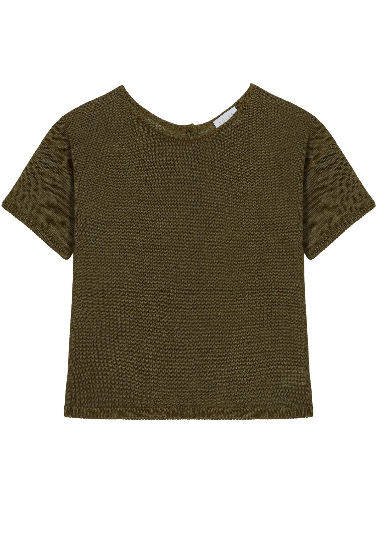 Montagut Linen Button Back T-Shirt - Tilla