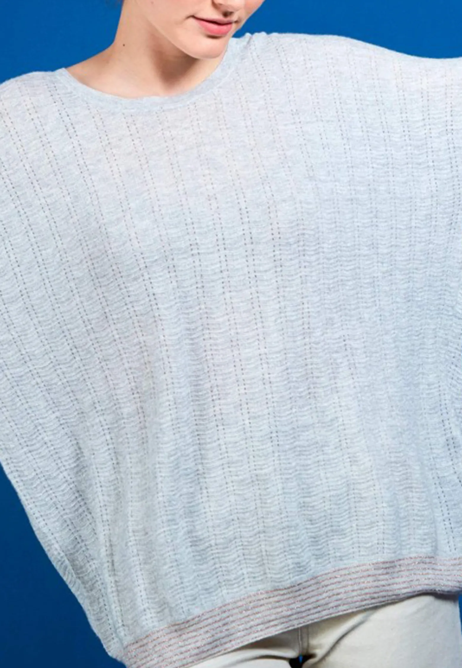 Montagut Linen cashmere round neck sweater - Amber