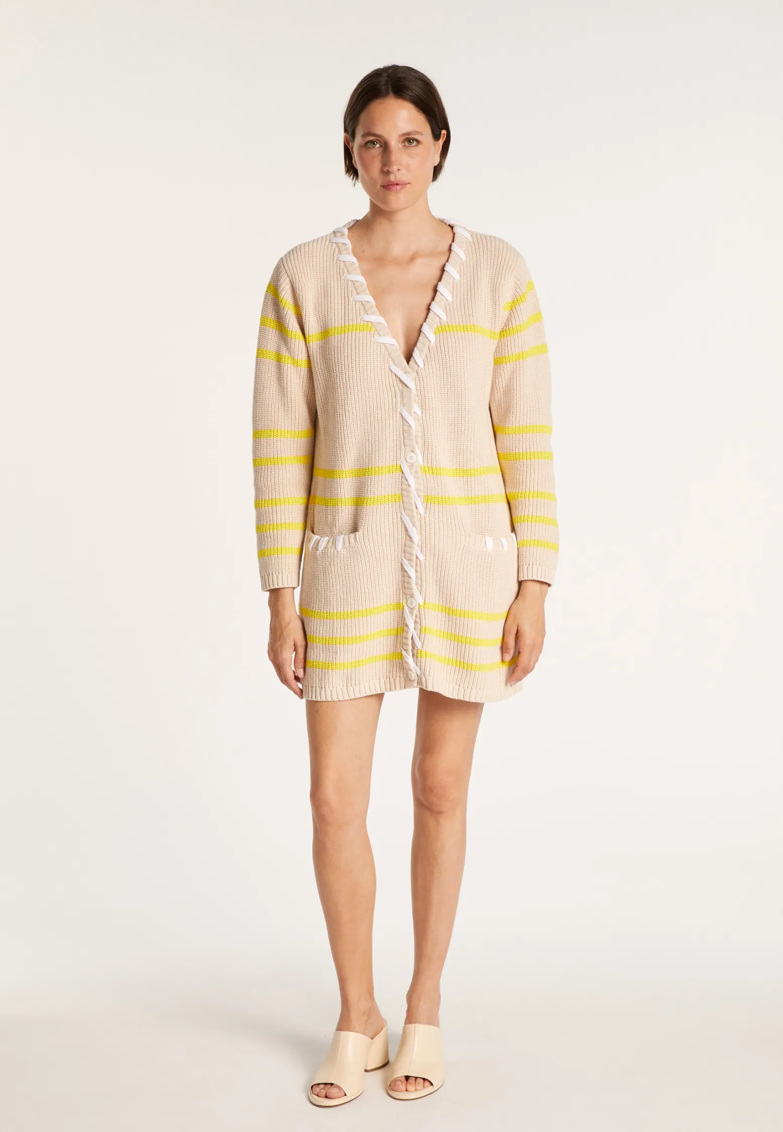 Montagut Long cardigan with cord - JOSHUA