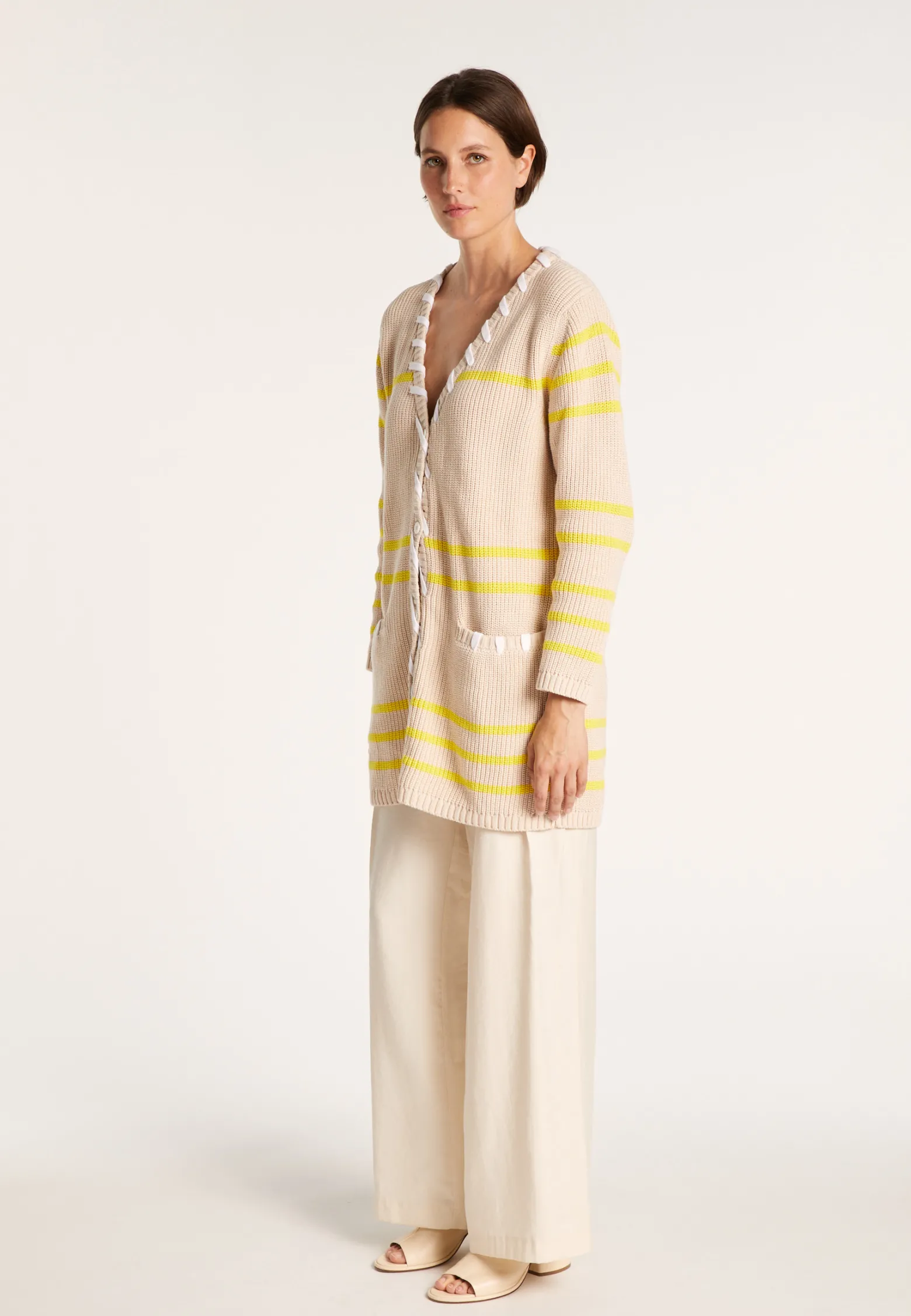 Montagut Long cardigan with cord - JOSHUA