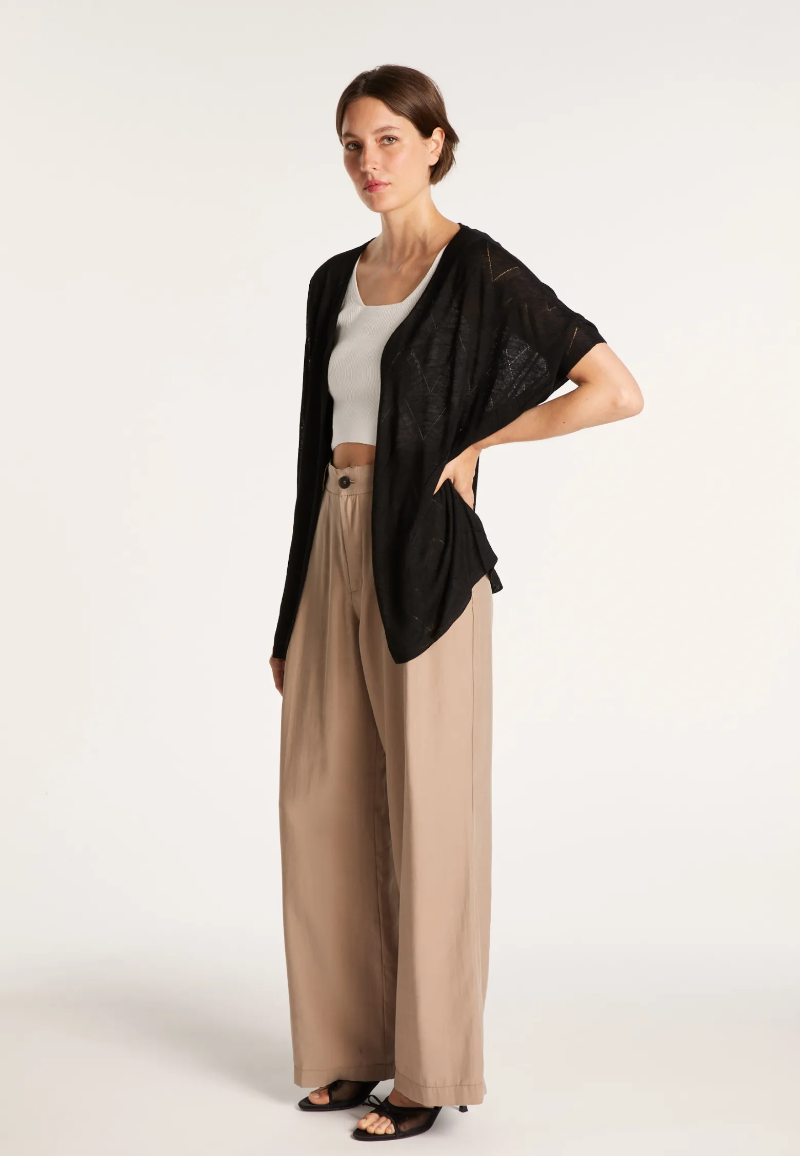 Montagut Long flamed linen cardigan - Cid