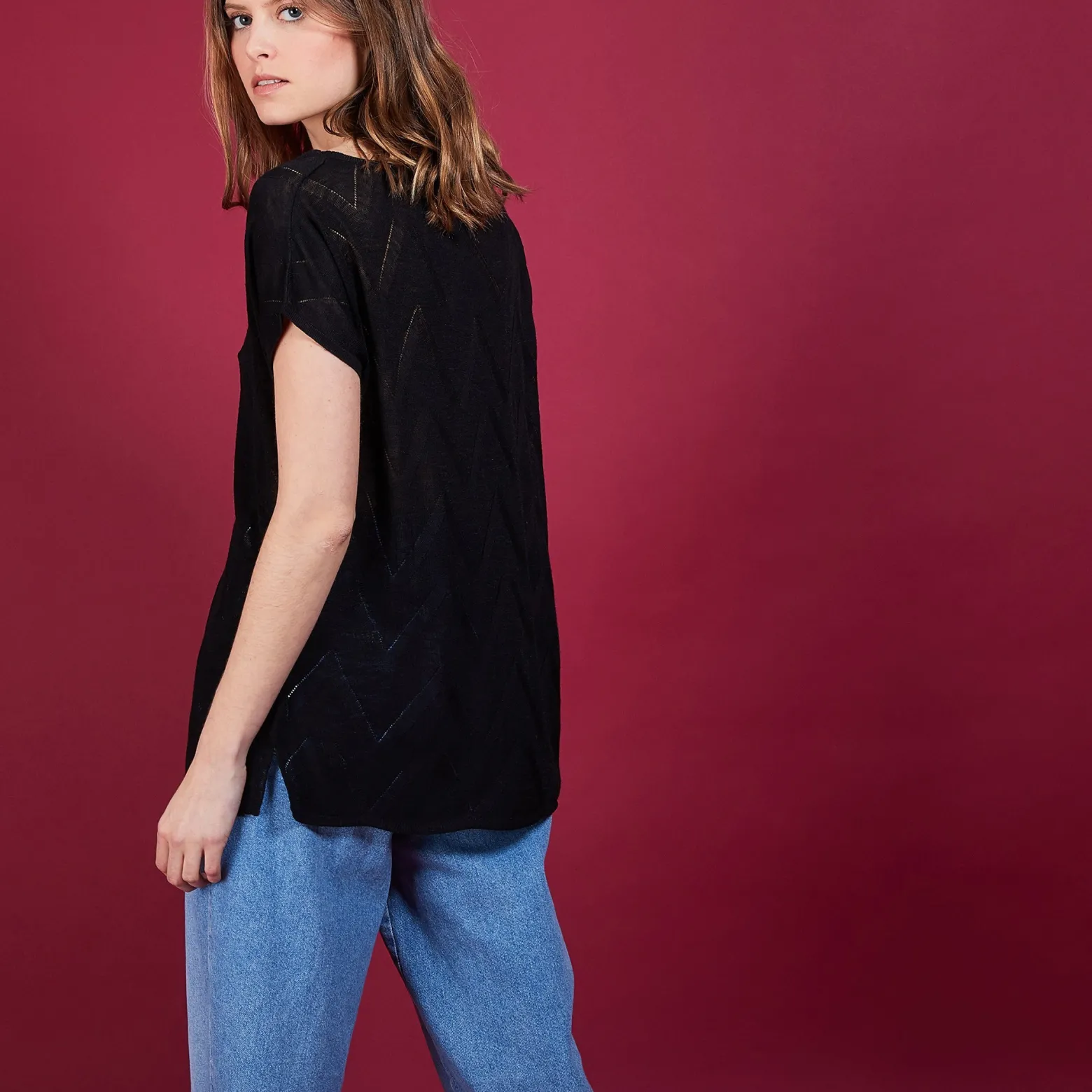 Montagut Long flamed linen T-shirt - Colinna