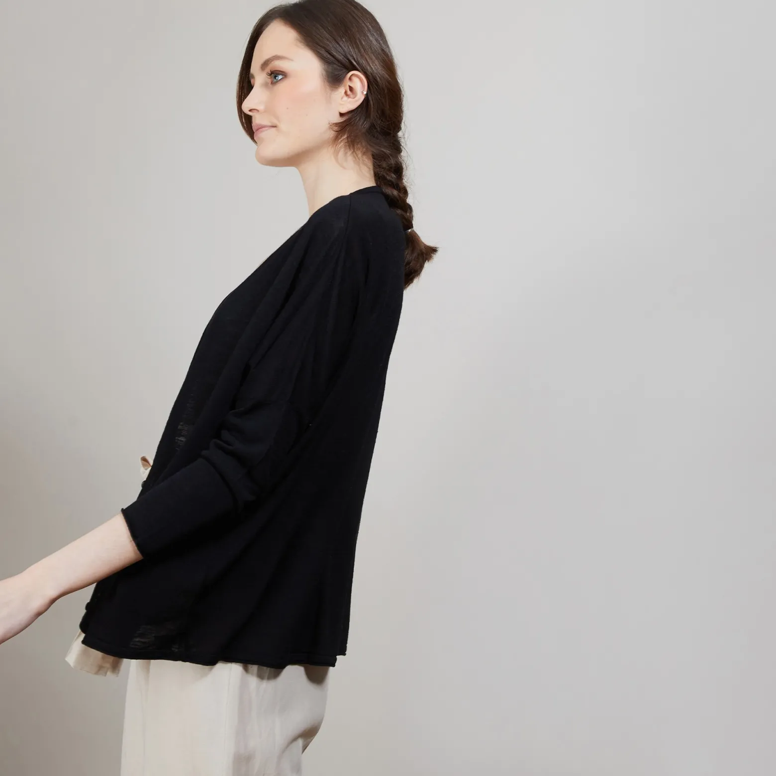 Montagut Long linen cardigan - Ballon