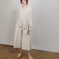 Montagut Long linen cardigan - Ballon